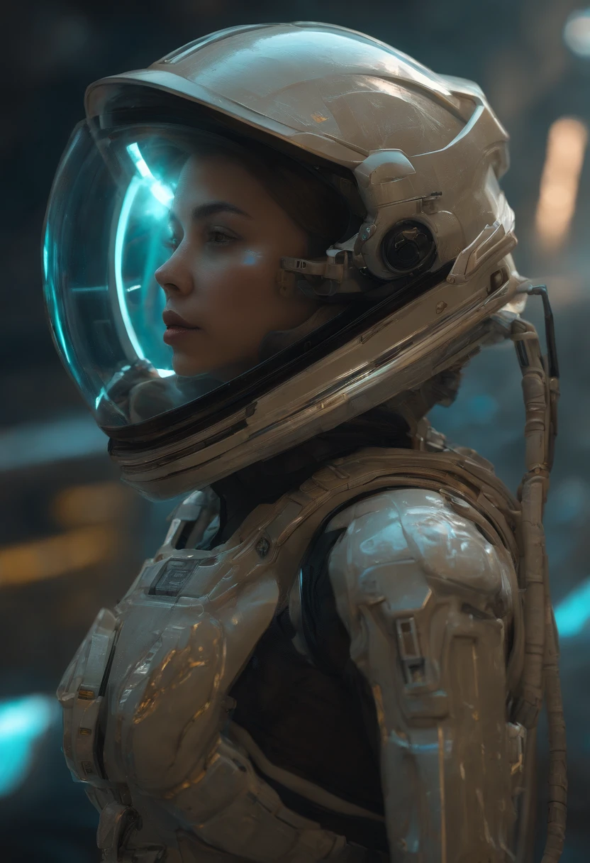 Masterpiece, Astronaut Goddess Metal Liquid Clear Glass Scamelt , Shrouded in shadows, Couleurs abyssales vibrantes et dynamiques, entirely within the framework of the, corps entier, Radiation of electrical energy, shoulder length messy hair, corps entier, Belle fille de style Anime Waifu, hyperdetailed painting, Luminisme, art par Carne Griffiths et Wadim Kashin concept art, 8k resolution, Details of fractal isometry Bioluminescence , Rendu 3D, Rendu octane, intricate high detail , cinematic, Trending on Isometric Art Station Centered Hyper Realistic Awesome Color Cover Photo, Hand drawn , graveleux, Realstic, complexe, Definition of hit , cinematic, croquis approximatif, Lignes en gras, sur papier, dynamique, epic, ultra high quality model
