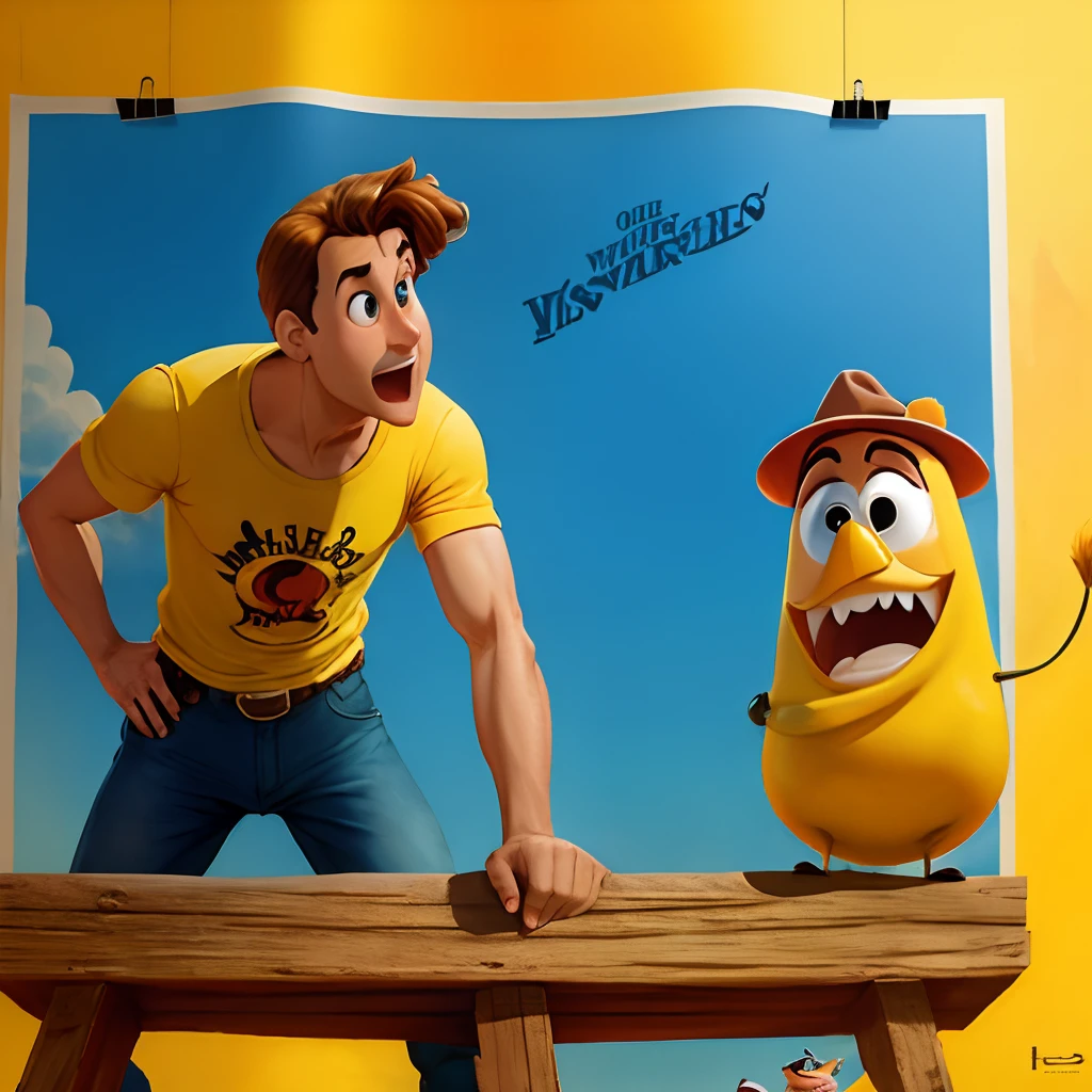 Poster no estilo disney pixar