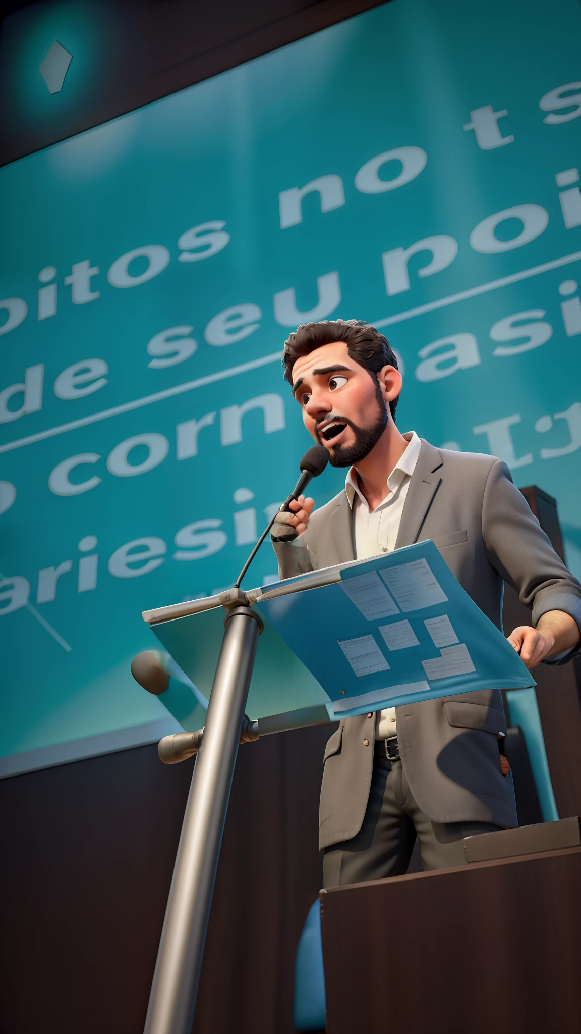 Pastor idoso pregando a palavra de Deus