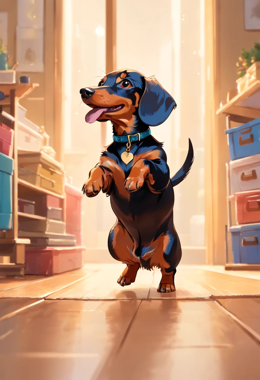 "Produces ultra-high-resolution images of chic miniature Dachshund dogs, In Classic Cat Poses. Advanced macro photography techniques are used to bring out the intricate details of the miniature Dachshund dog's black coat, mustache, e olhos expressivos. exposure."

Place the camera at eye level with the miniature dachshund dog to create an intimate connection between the viewer and the subject of the miniature dachshund dog. Implemente uma abertura ampla para criar uma profundidade de campo rasa, making the miniature dachshund dog stand out clearly against a softly blurred background.

Enhance lighting to highlight the textures and contours of your miniature dachshund dog's body, e use software para remover sombras duras e criar uma atmosfera aconchegante.

Pick up the miniature Dachshund dog in a relaxed position, Mas equilibrado, Showing Flexibility and Grace. Tente capturar momentos de movimento natural, alongamento, Grooming, etc. to convey an authentic feeling.

We implement post-processing techniques that improve image clarity, contraste, and color balance, Preserving Every Aspect of Your Miniature Dachshund Dog, From its intricate patterns to its intense gaze, renderizando-o em detalhes impressionantes.

Enfim, Capture a fleeting moment that conveys the gentle beauty and innate grace of the Miniature Dachshund and celebrates the Miniature Dachshund's unique essence of curiosity and poise. "