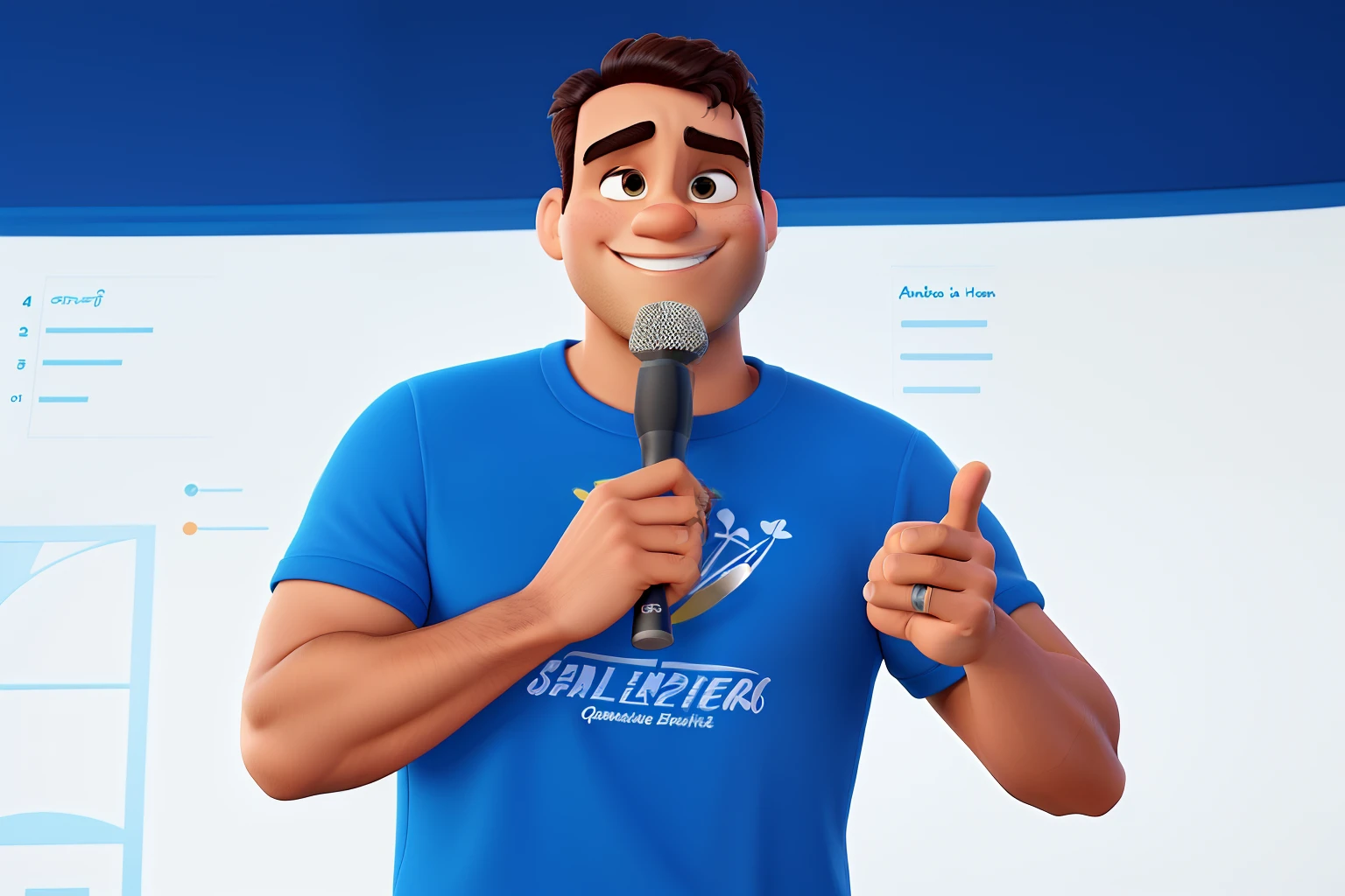 homem brasileiro 35 anos, estilo Disney pixar ,alta qualidade,melhor qualidade