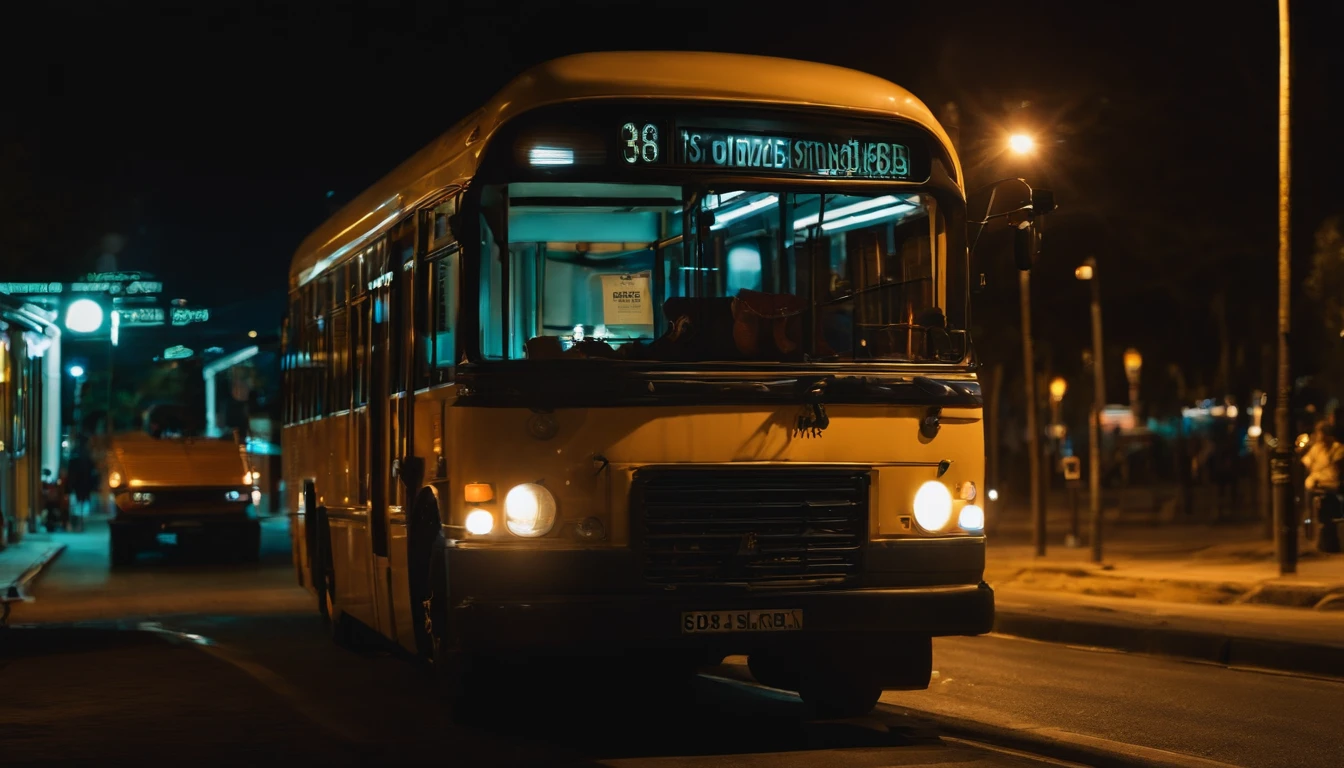 1 mulher sozinha, noite assustadora, bus, estrada escura, tapeworm