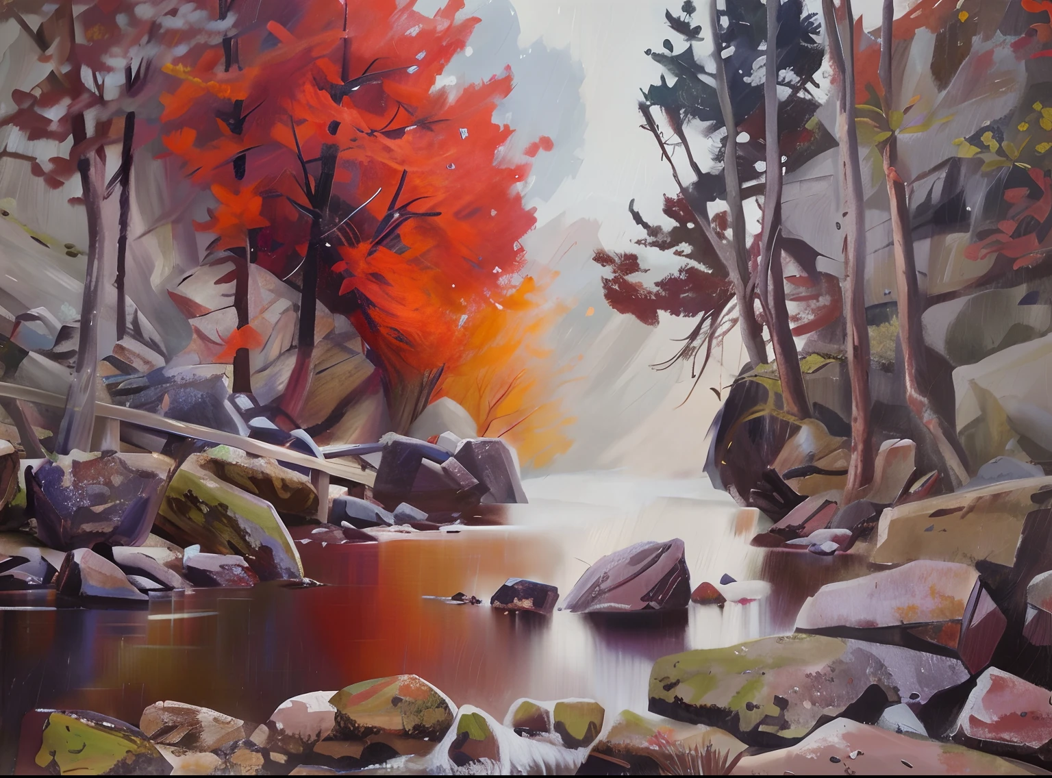 stream and rocks