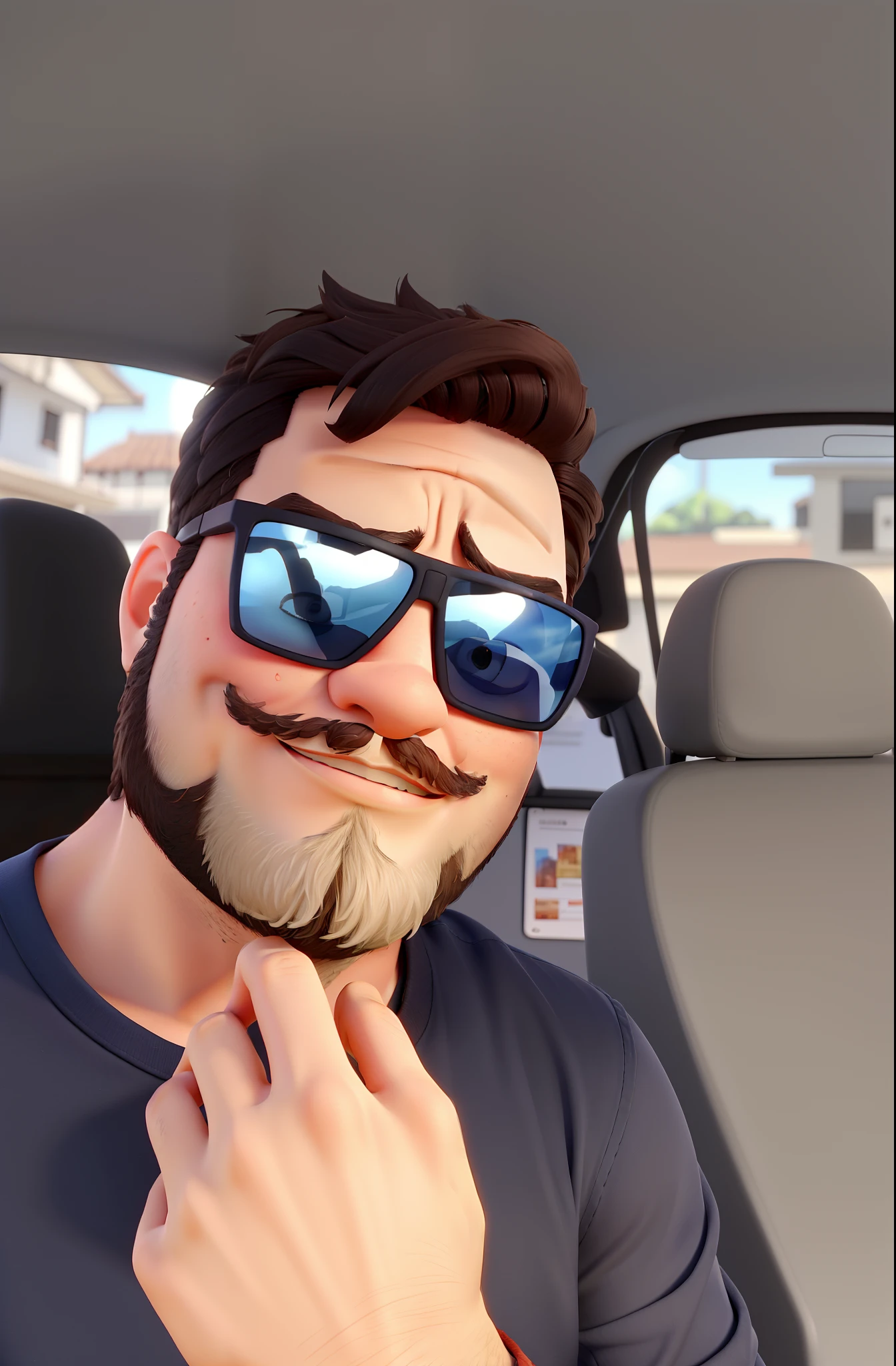 Um homem sabiao, com barba estilo cavanhaque, with a sunglasses