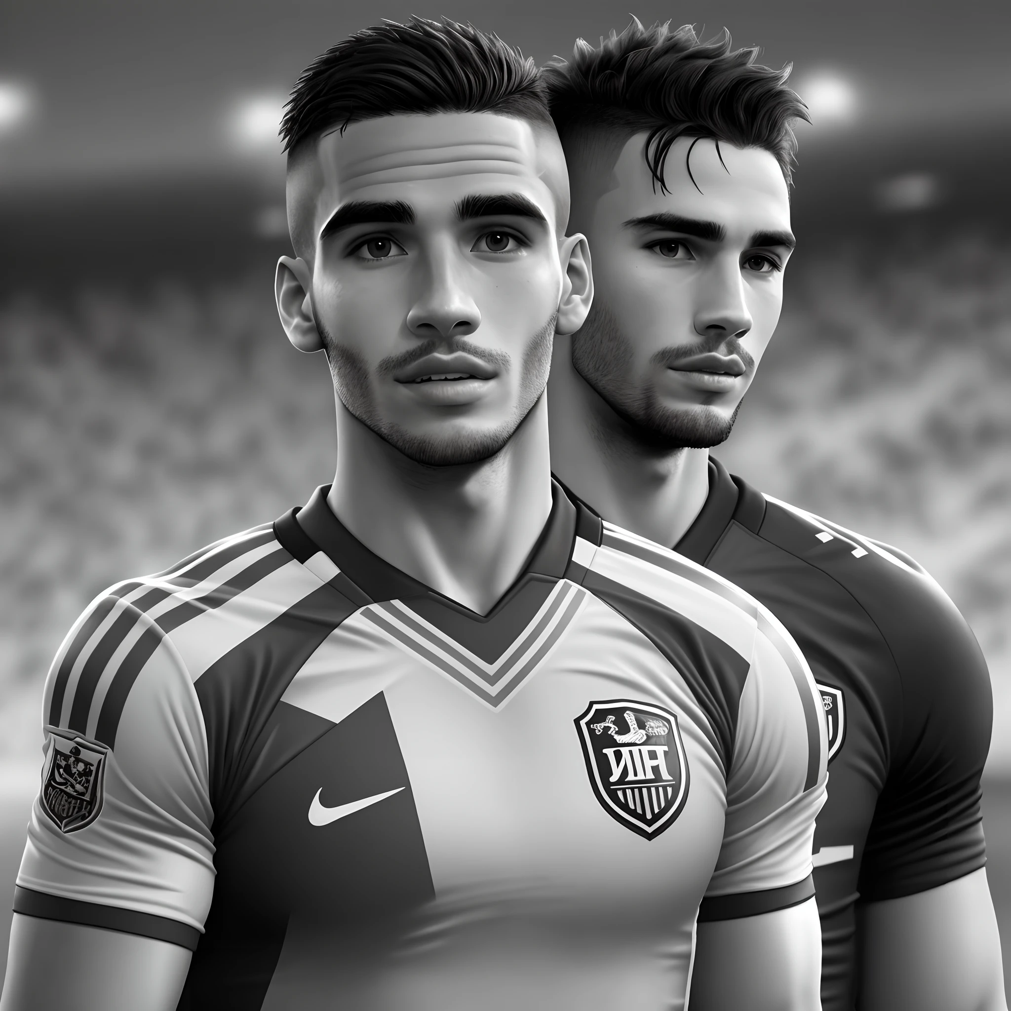 Sem barba cara de novo e jogador de futebol