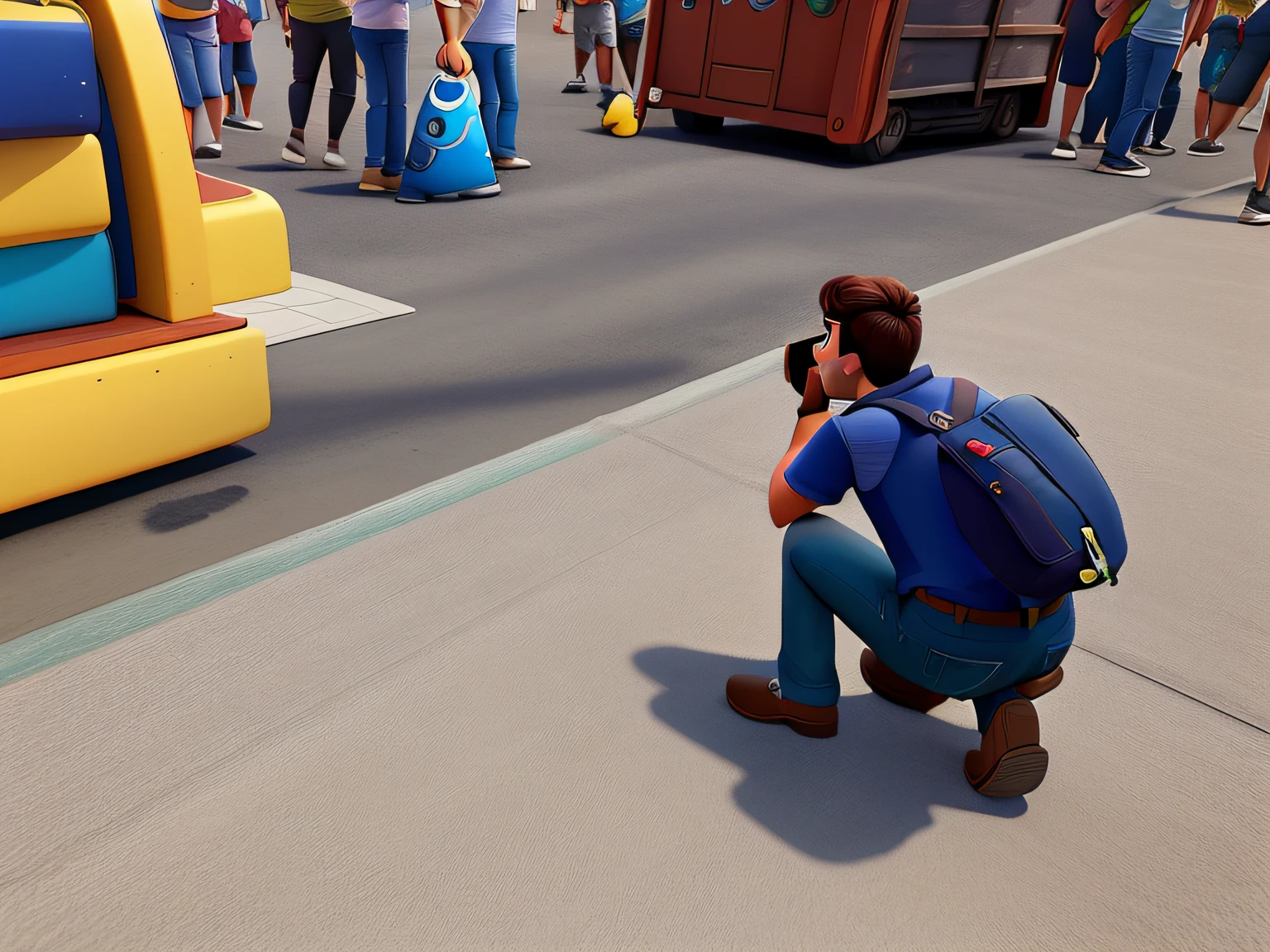 um homem estilo disney pixar,alta qualidade,melhor melhor qualidade
