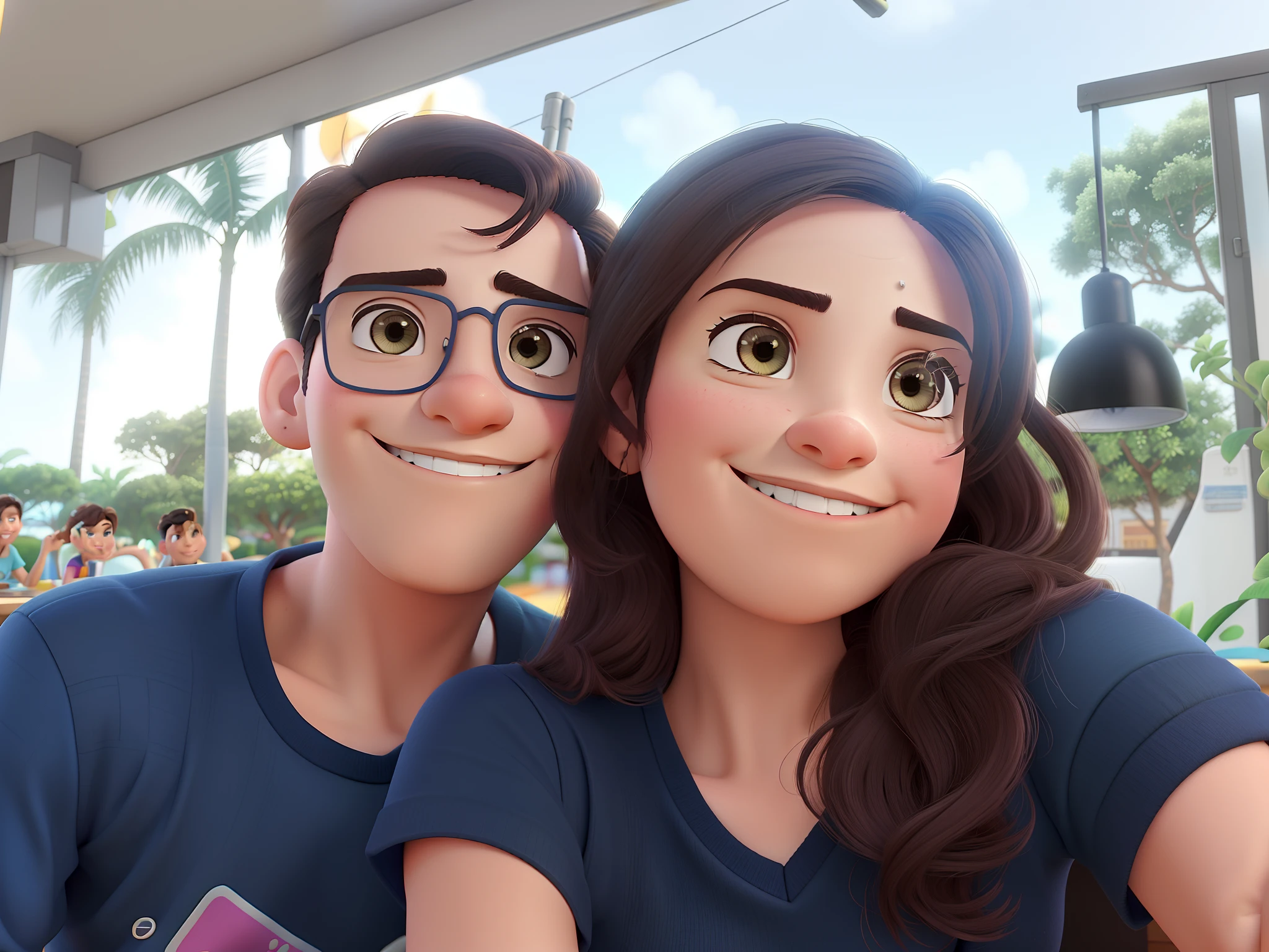CASAL JOVEM DE 20 ANOS ESTILO DINEY PIXAR. ALTA QUALIDADE MELHOR QUALIDADE