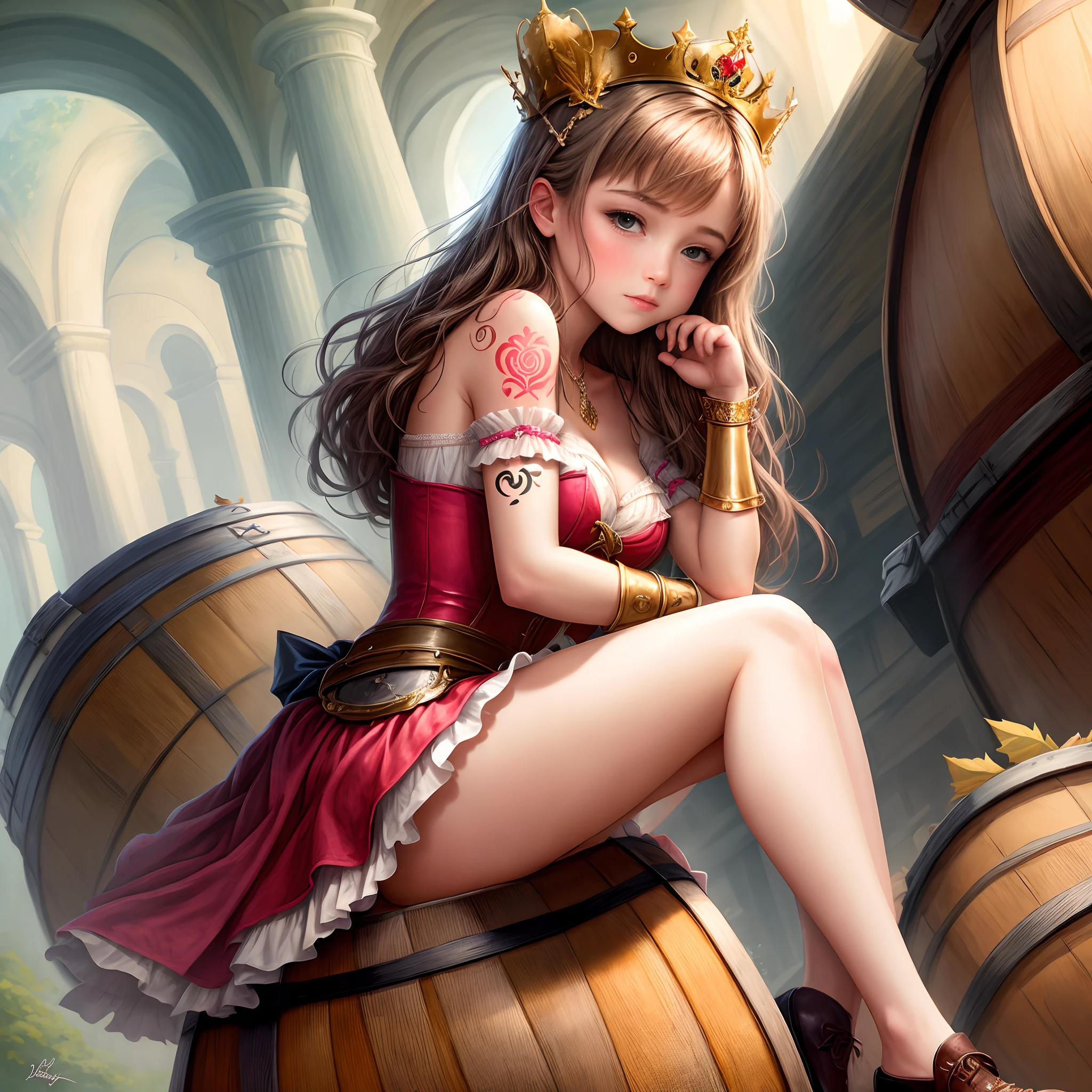 A girl barrel is torn between her life as a princess and the love for the tattoo boy