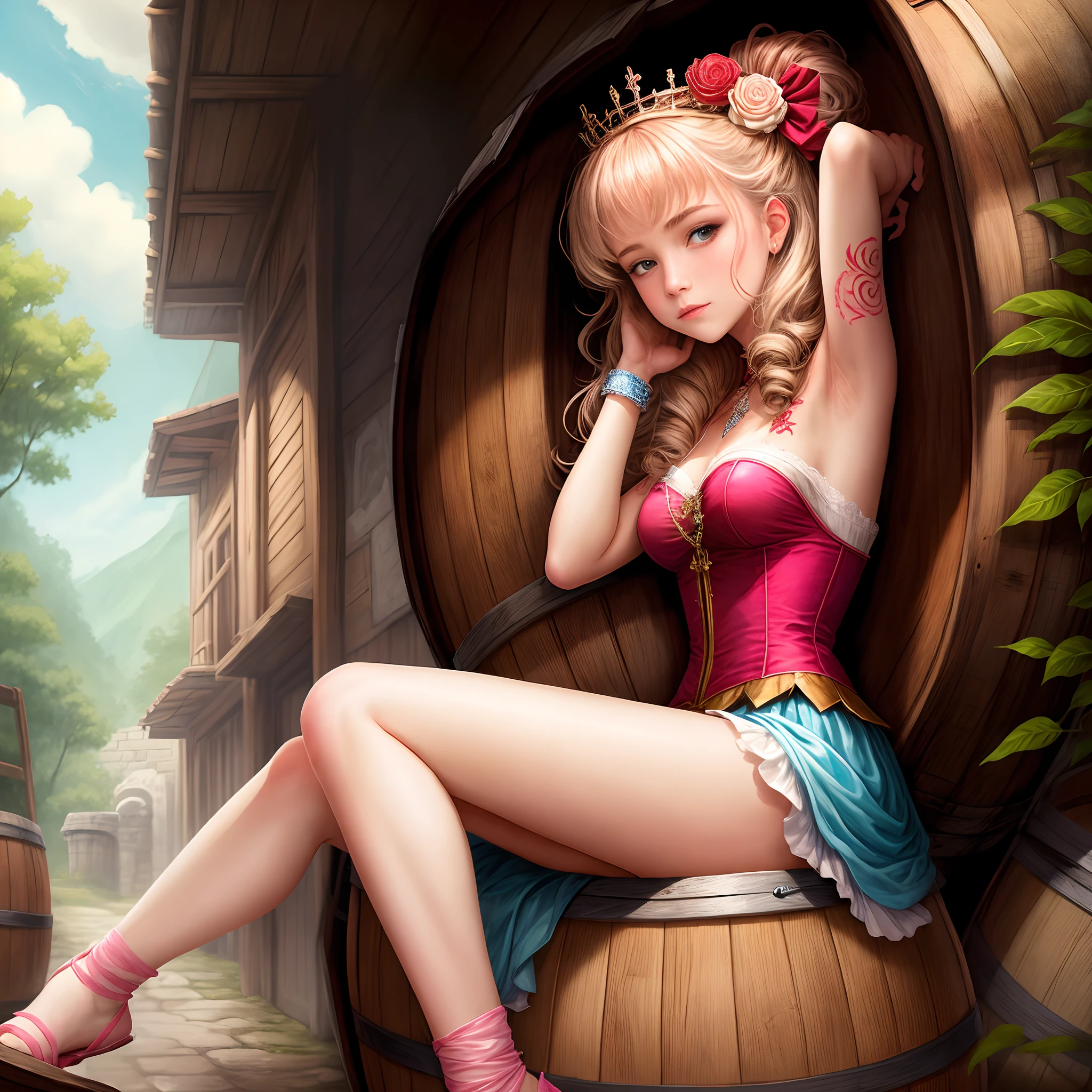 A girl barrel is torn between her life as a princess and the love for the tattoo boy