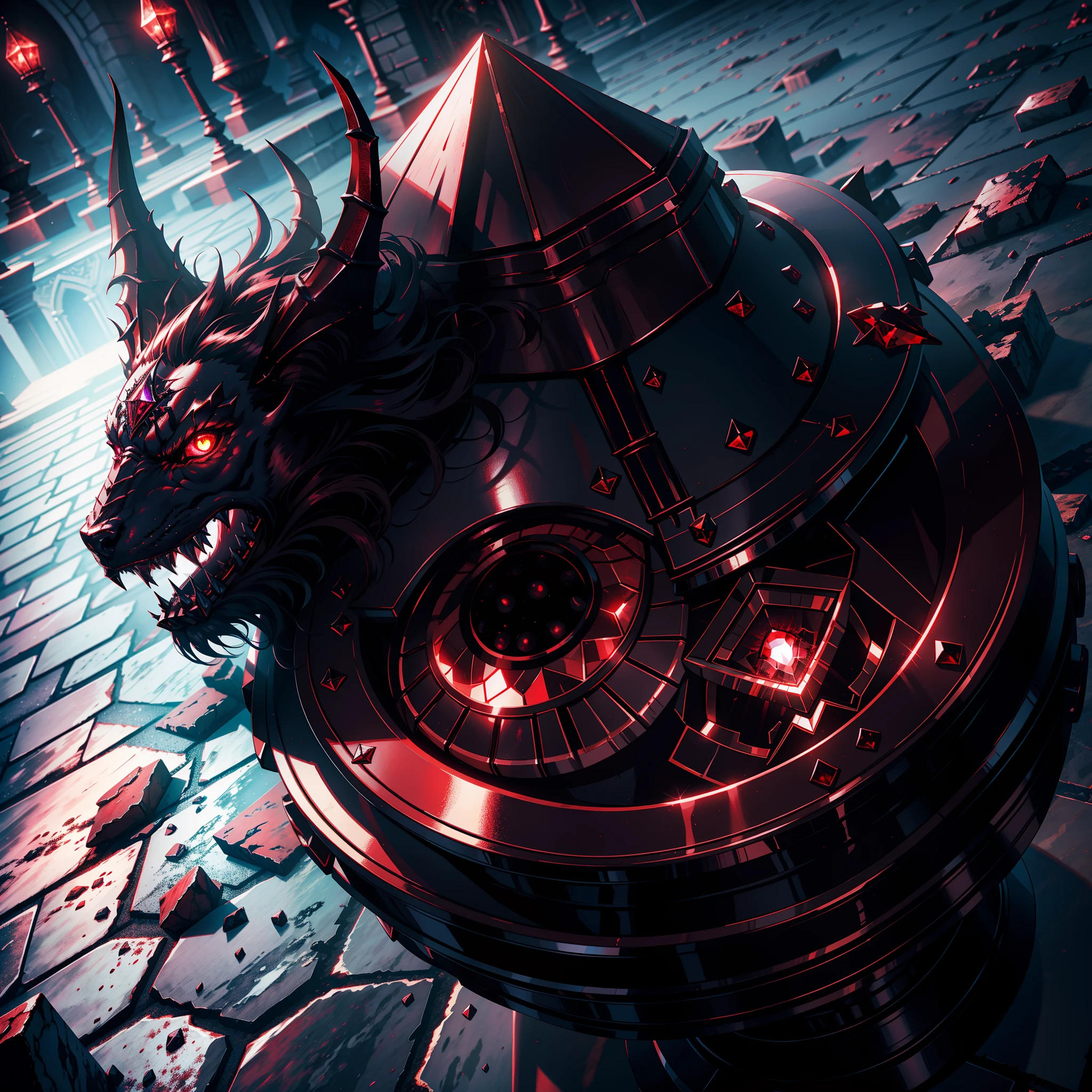Castlevania Shadow Lord Hyper Realistic Super Detailed Very Beautiful Red Crystal Shiny Eyes Environment Environment 3D Deep View