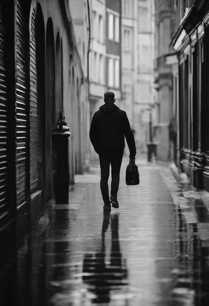 L’énigmatique beau voyageur urbain masculin de 24 ans look - Plongez dans des ombres sensuelles qui mettent en valeur les yeux frappants et les cheveux bruns courts avec des reflets blonds. La maîtrise de la lumière et de l’ombre ajoute de la profondeur à son aspect masculin dans cette composition dramatique... Capturé avec un Fujifilm GFX 100S et un Fujinon GF 63mm f/2.Objectif 8 R WR --ar 9:16 --s 350 --c 10 --style brut