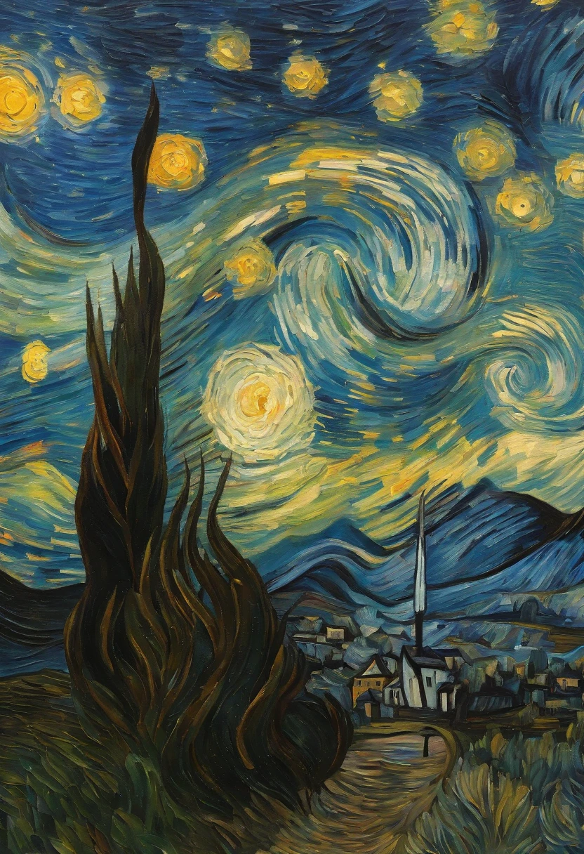 Van Gogh painted the starry sky，sonhador