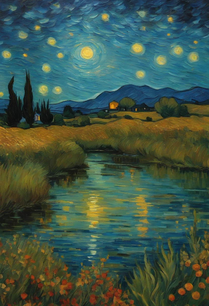 Van Gogh painted the starry sky,sonhador