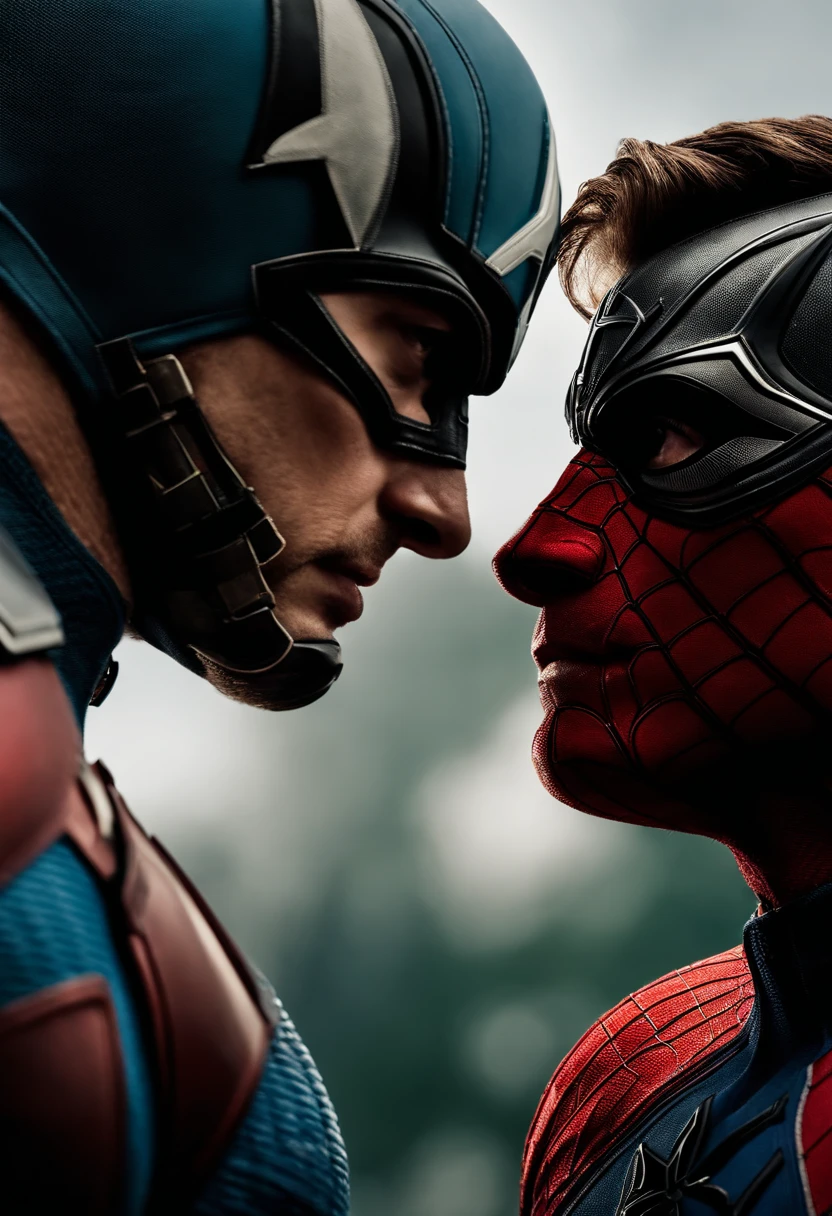 Captain America and Spider-Man,como um casal gay. Embraced