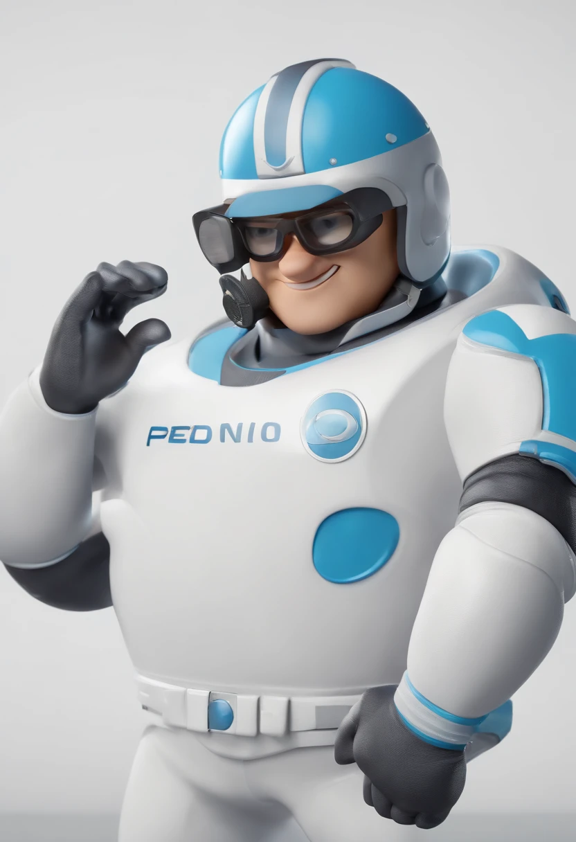 Cartoon character of a man wearing black glasses and a blue shirt, um personagem animado, Caractere estilizado, animation style rendering, 3D estilizado, Arnold Maya render, 3 d render stylized, toon render keyshot, Personagem 3D, Personagem 3D, 3d rendering stylized, 3 d character render, personagem de desenho animado, Personagem de close up, Pose de personagem, (Estilo Pixar) (master part:1.2) (Bokeh) (best quality) (pele detalhada) (textura detalhada) (8k) (argila) (Cinematic lighting) (foco nítido，Senta e vaza a parte superior do corpo