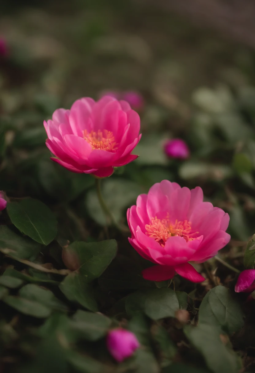 there is a pink flower that is laying on the ground, pink flower, photo taken with canon 5d, beautiful flower, shot on sony a 7, 38mm photography, photo taken with sony a7r camera, 38mm photograhpy, taken with sony alpha 9, red flower, shot with premium dslr camera