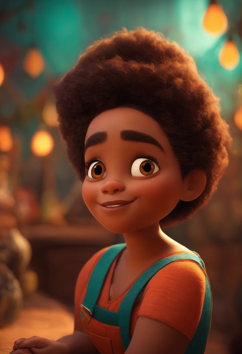 Criar um personagem no estilo pixar dentro de um jaleco. personagem morena