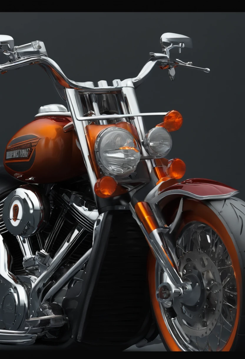 Personagem de moto harley davidson 3d