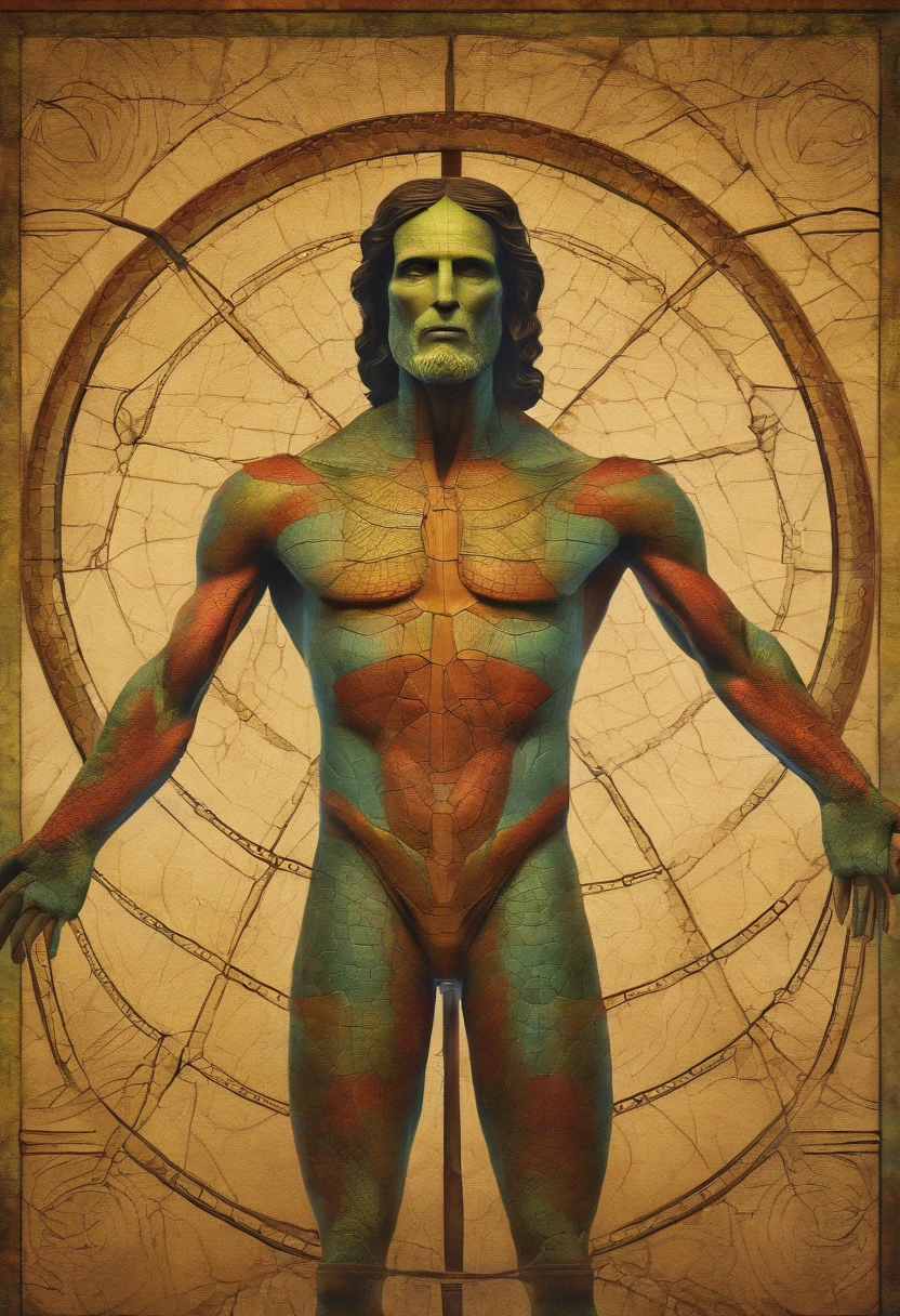 reptile vitruvian man