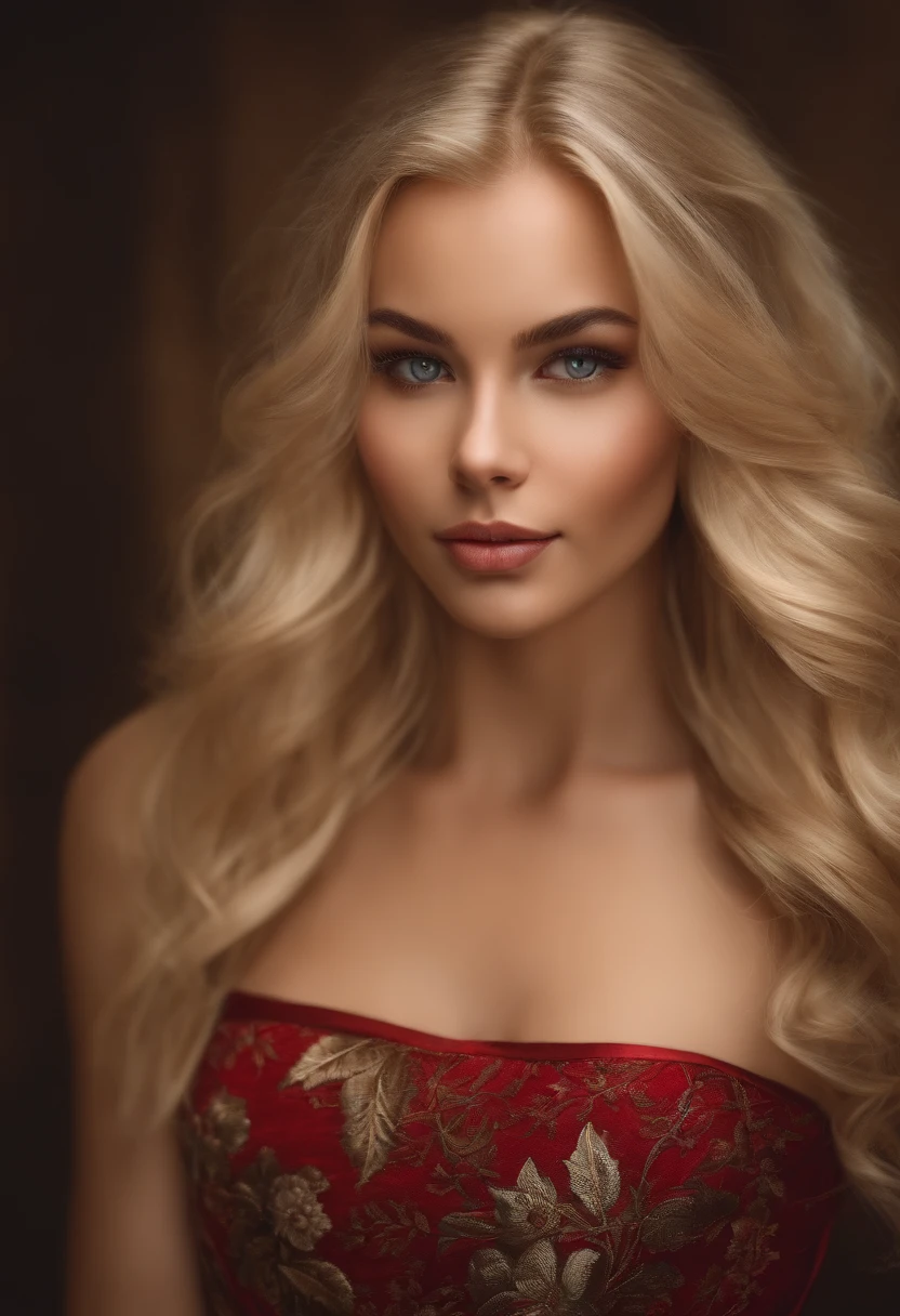 Blonde Realistic Girl Nice Dress