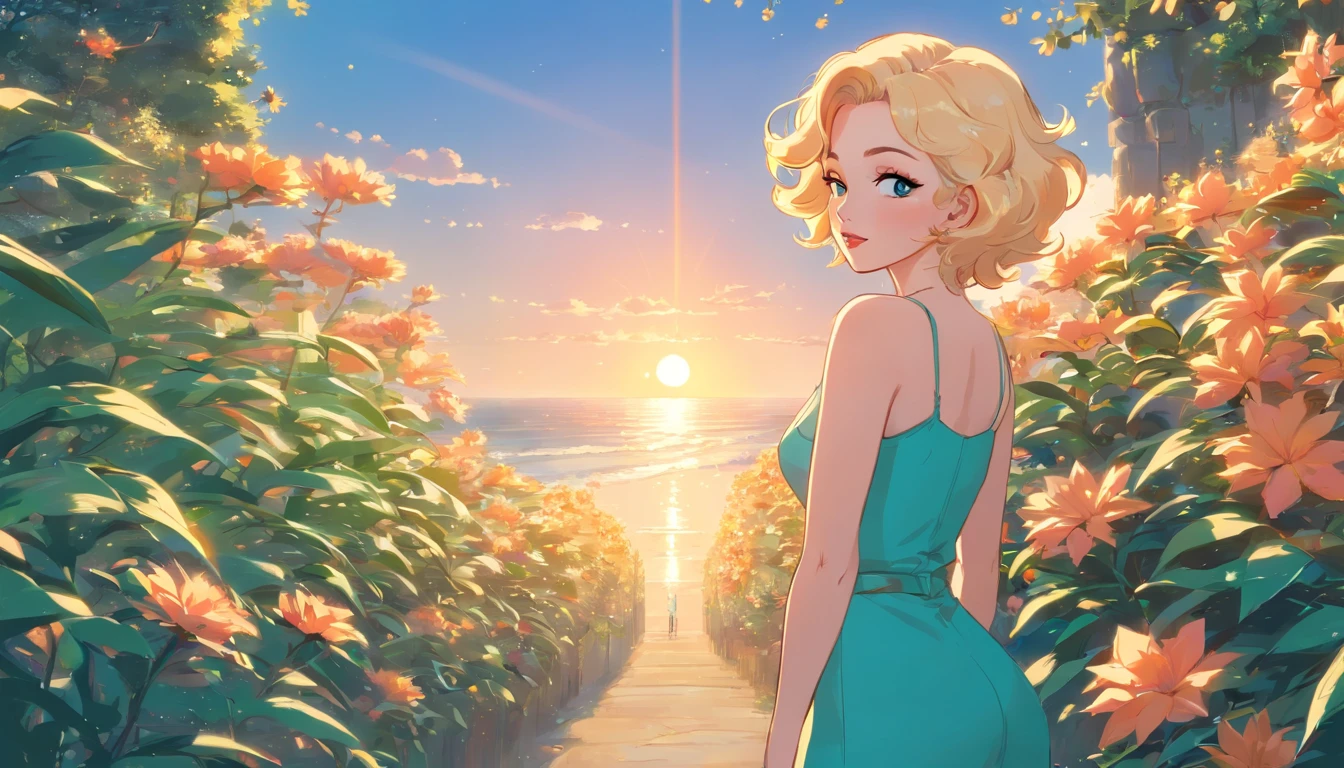 Marylin Monroe, estilo vintage , Hyperdetailed botanical liter, Desenhista de linha, digital illustation, tinta pesada, Maximalist botany, A beautiful and aesthetically pleasing illustrative masterpiece, Post-editing of Topaz AI