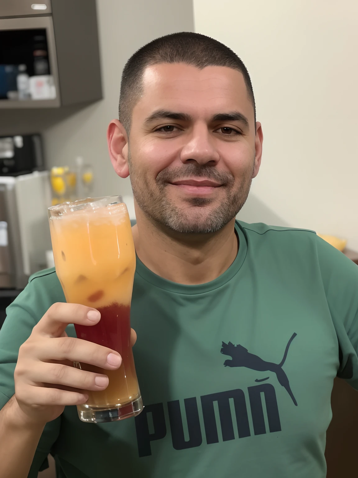 There's a man holding a glass of fruit juice in his hand, com uma bebida, Juanmao, coquetel de bebida, stuck in tall iced tea cup, segurando uma bebida, drinking a strawberry iced latte, Carmelo Blandino, Directed by: David Ruby, inspired by Oscar Rodríguez Naranjo, Rosemary Ressendi, david rios ferreira