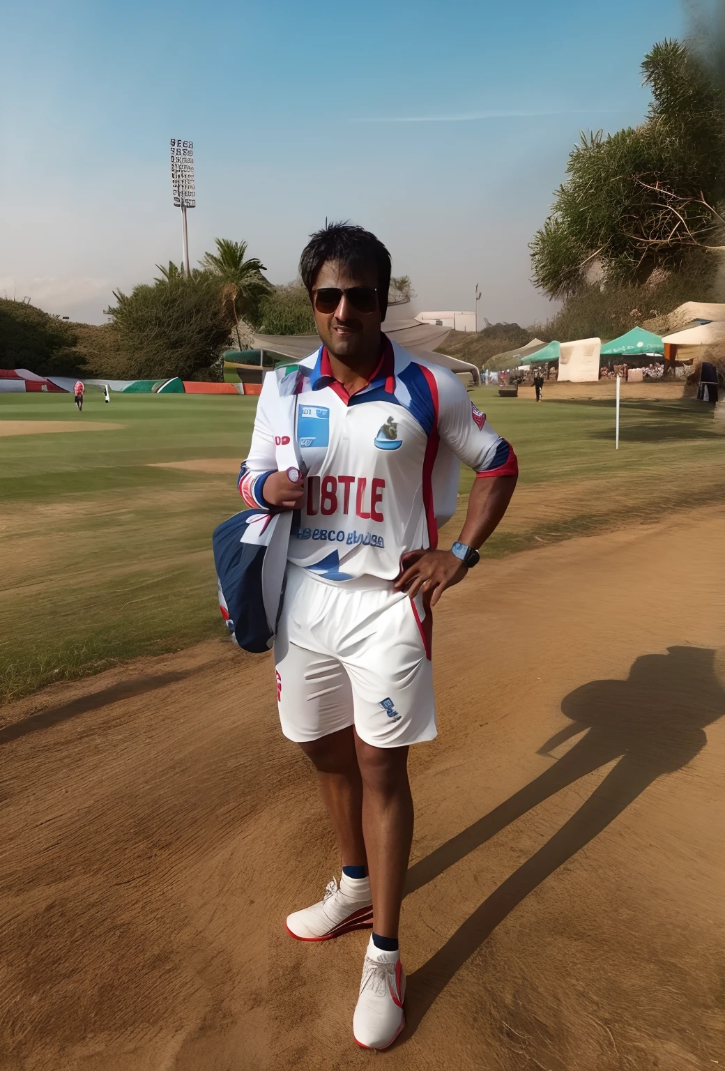 Handsome cricketer realistic face