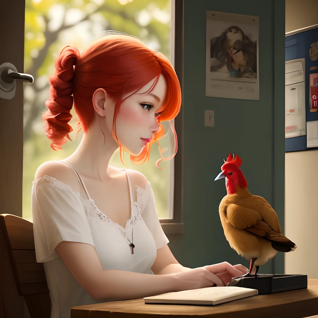 Red-headed cock