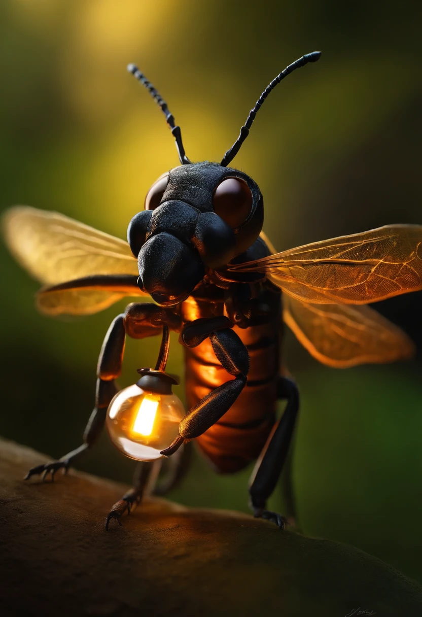 Create a Firefly character with a lamp on its tail