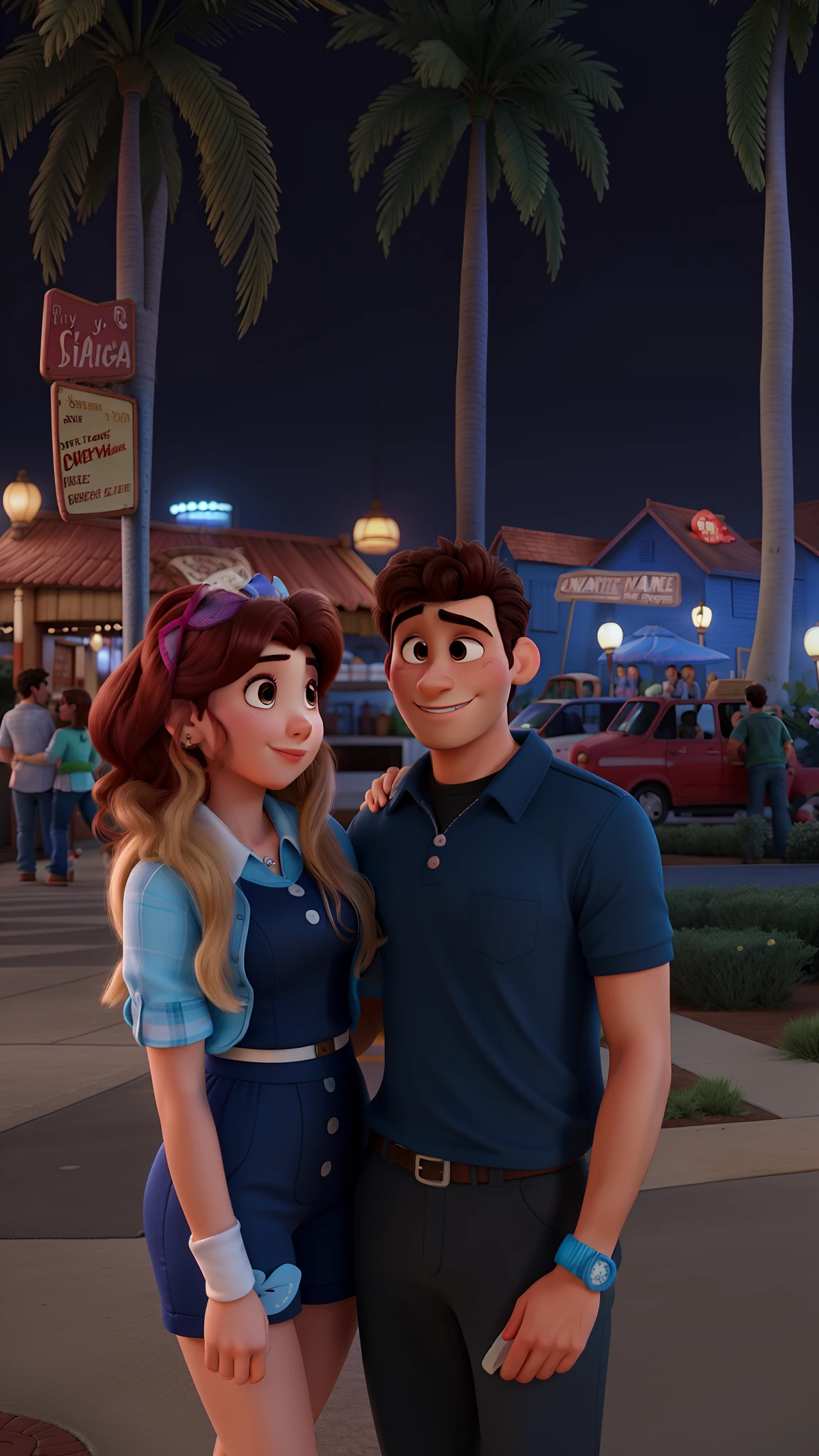 romantic couple, igual aos filmes Disney Pixar