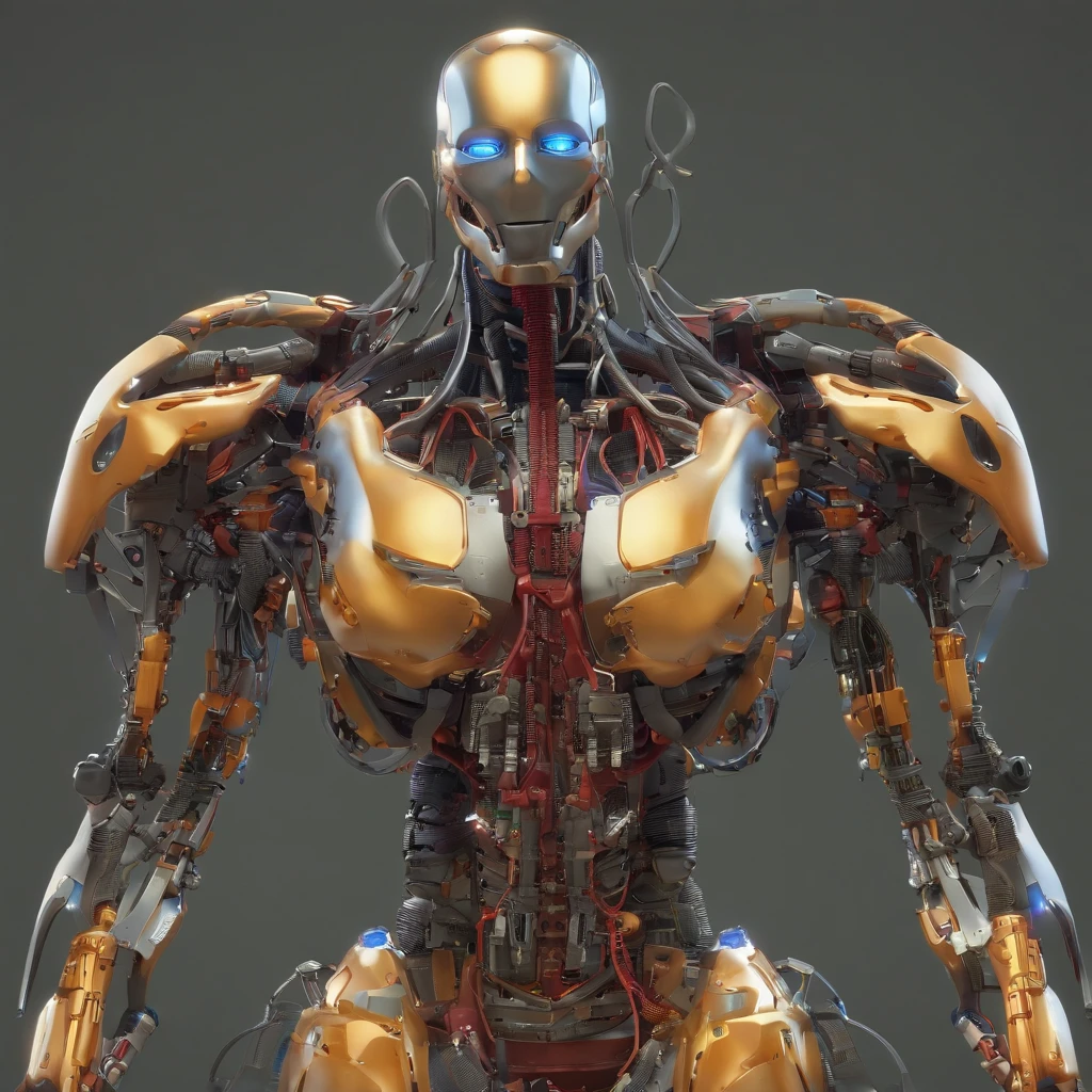(((master part))), ((best quality)), ((ultra-detalhado)), (CG illustration), (um extremamente tortuoso e bonito)), (cute desktop face), Cinematic light, ((1 mechanical girl)), only one, cheio, (machine-made joints). : 1.4), ((Mechanical limb)), (Blood vessel attached to the tube), ((Mechanical spine attached to the back)), ((Mechanical cervical vertebrae adhered to the neck), ((war machine)), no expression, (Wires and cables attached to head and body: 1.5), (foco no personagem), science fiction