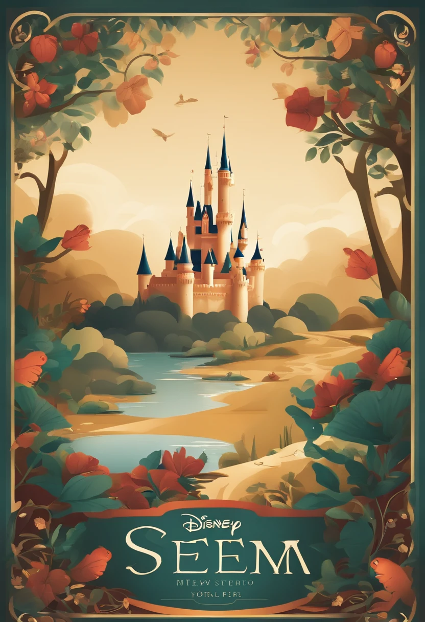 Create a disney animated style poster of semen