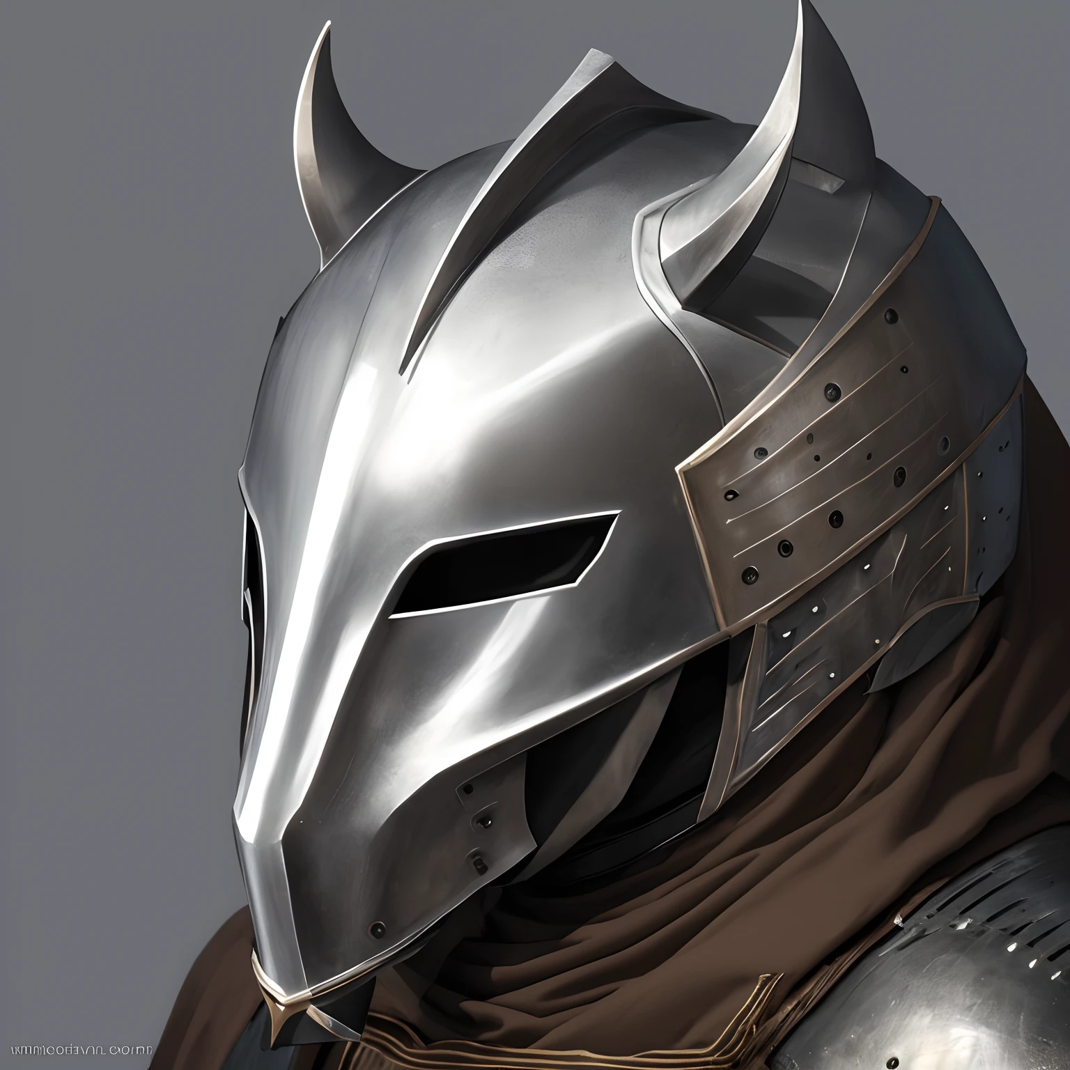 Knight's helmet shaped like a horse's head,