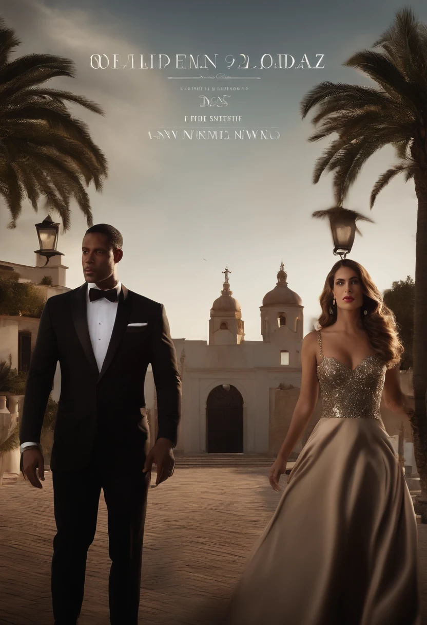 The cover features a solid dark-toned background, reminiscente da noite estrelada. No centro, em destaque, is a couple of stylized silhouettes. A figura feminina, com cabelos ao vento e vestindo um vestido elegante, Is standing next to the man, which is slightly inclined towards it. Ele usa um terno bem cortado, conveying an air of power and sophistication. They're both looking in the same direction, simbolizando uma jornada compartilhada. Acima do casal, em letras douradas e elegantes, The title of the book "Comprando o Amor" brilha, Adding a touch of glamour to the composition.