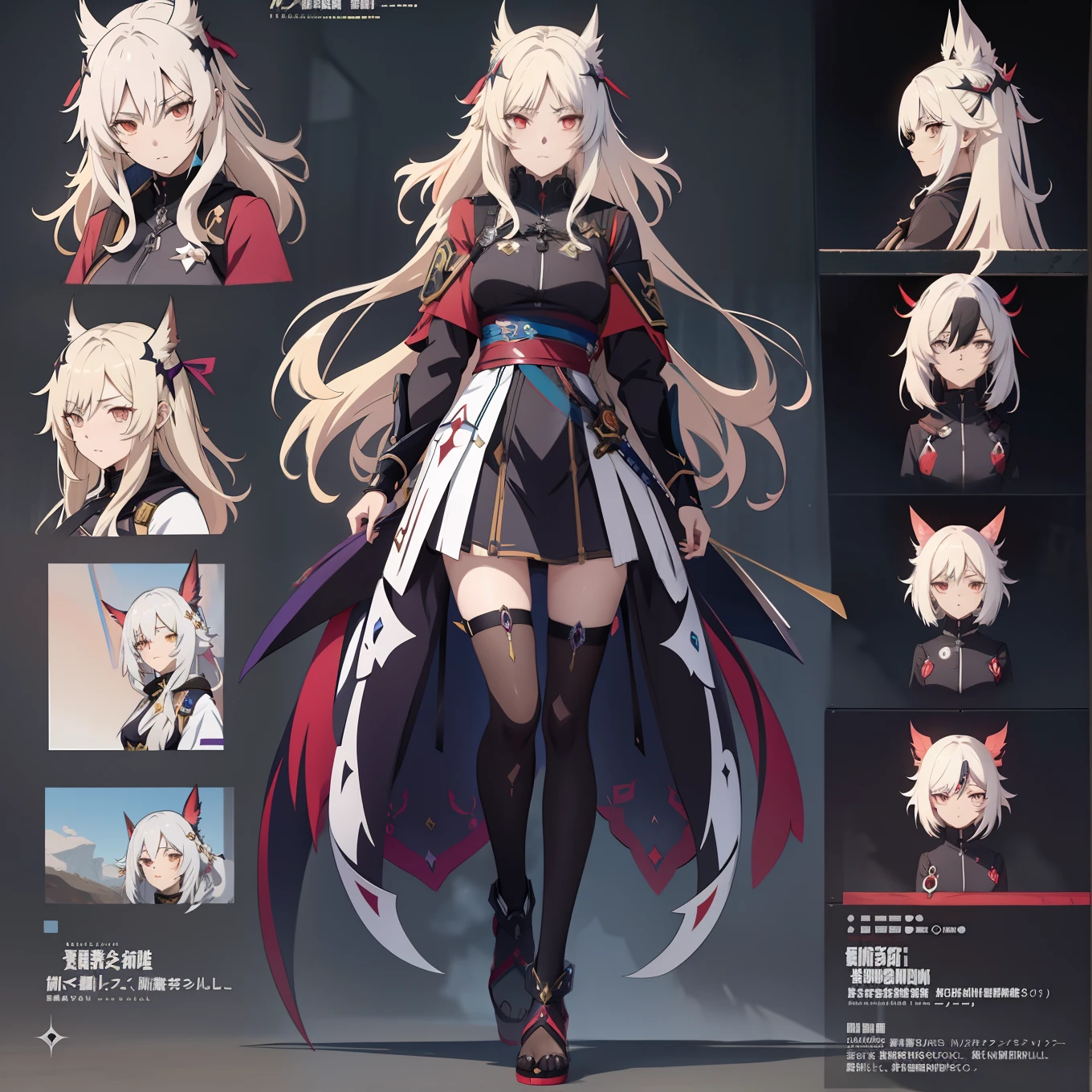 uma imagem de uma folha de personagem de uma personagem feminina em um vestido, Impacto de Ayaka Genshin, arte conceitual visual chave do anime de, Personagem Genshin Impact, ayaka jogo genshin impact, cushart krenz arte chave feminina, ( ( arte conceitual do personagem ) ), trending on artstation pixiv, arte oficial do personagem, de arknights, design de personagens de anime