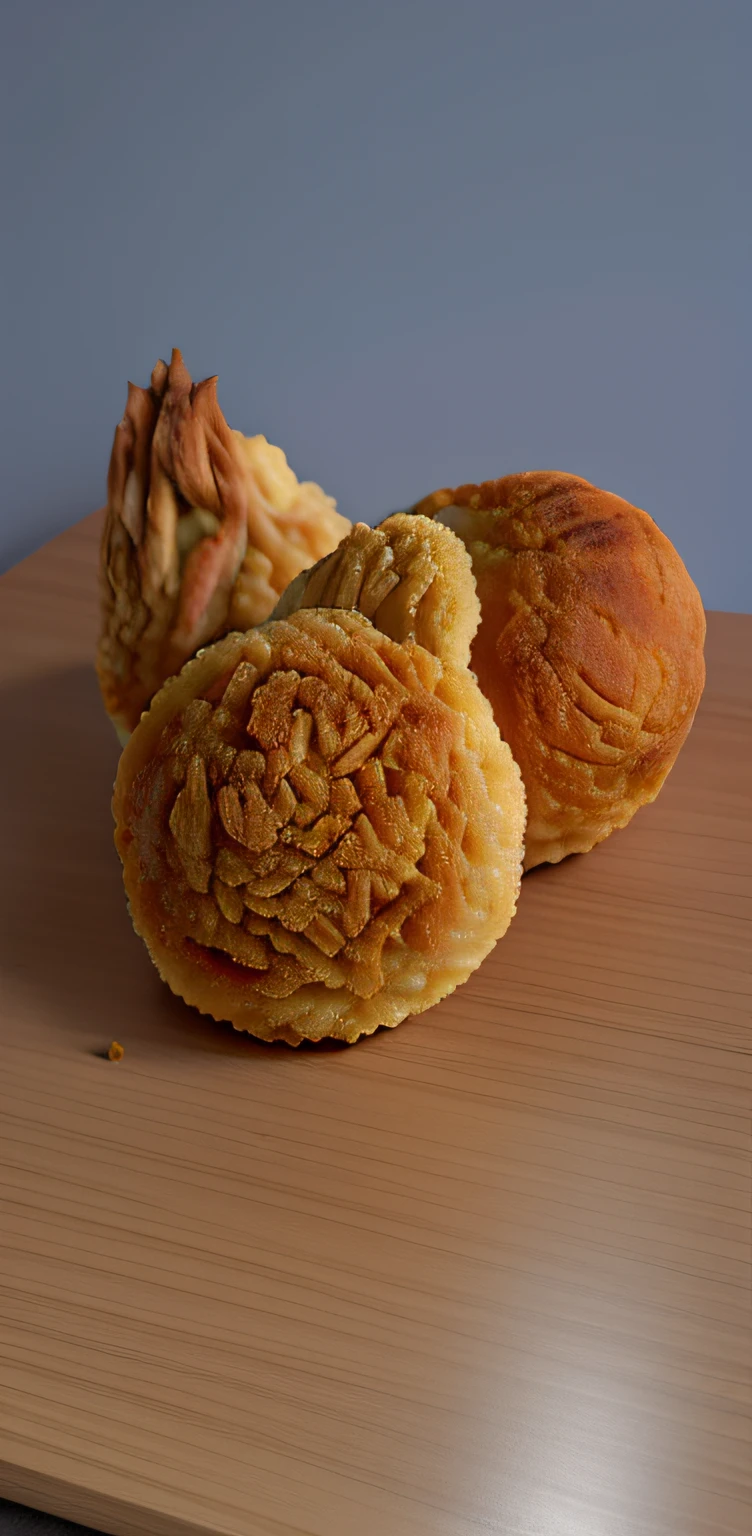 Three crispy and warm drumsticks