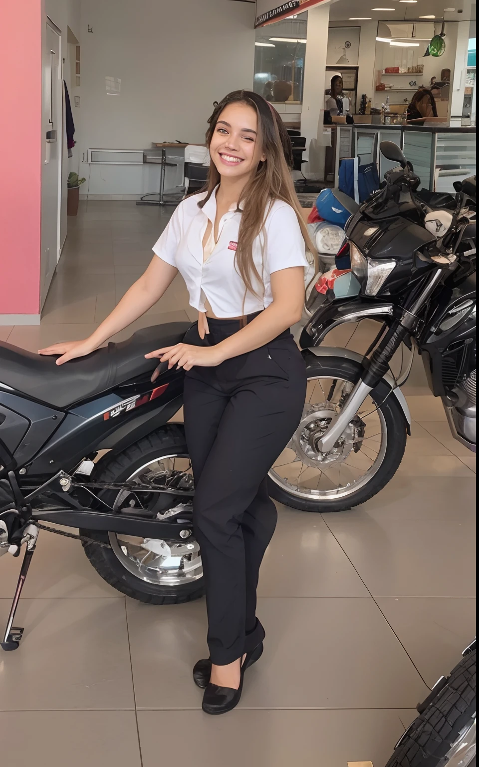 Menina branca cabelo loiro longos , sorriso encantador ,olhar feliz e alegre com seu corpo sedutor e intelectual