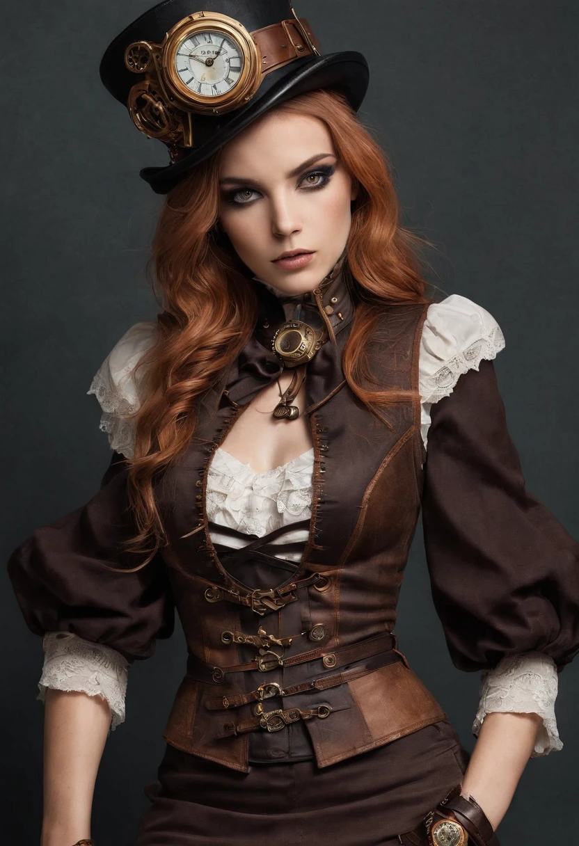 Um garota steampunk
