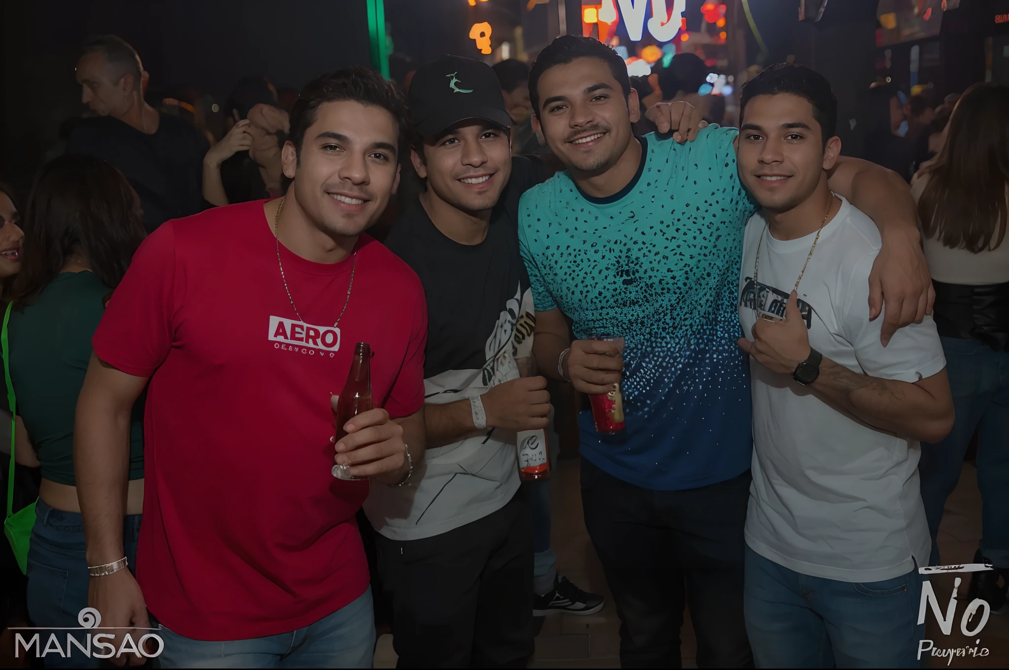 Quatro amigos na balada