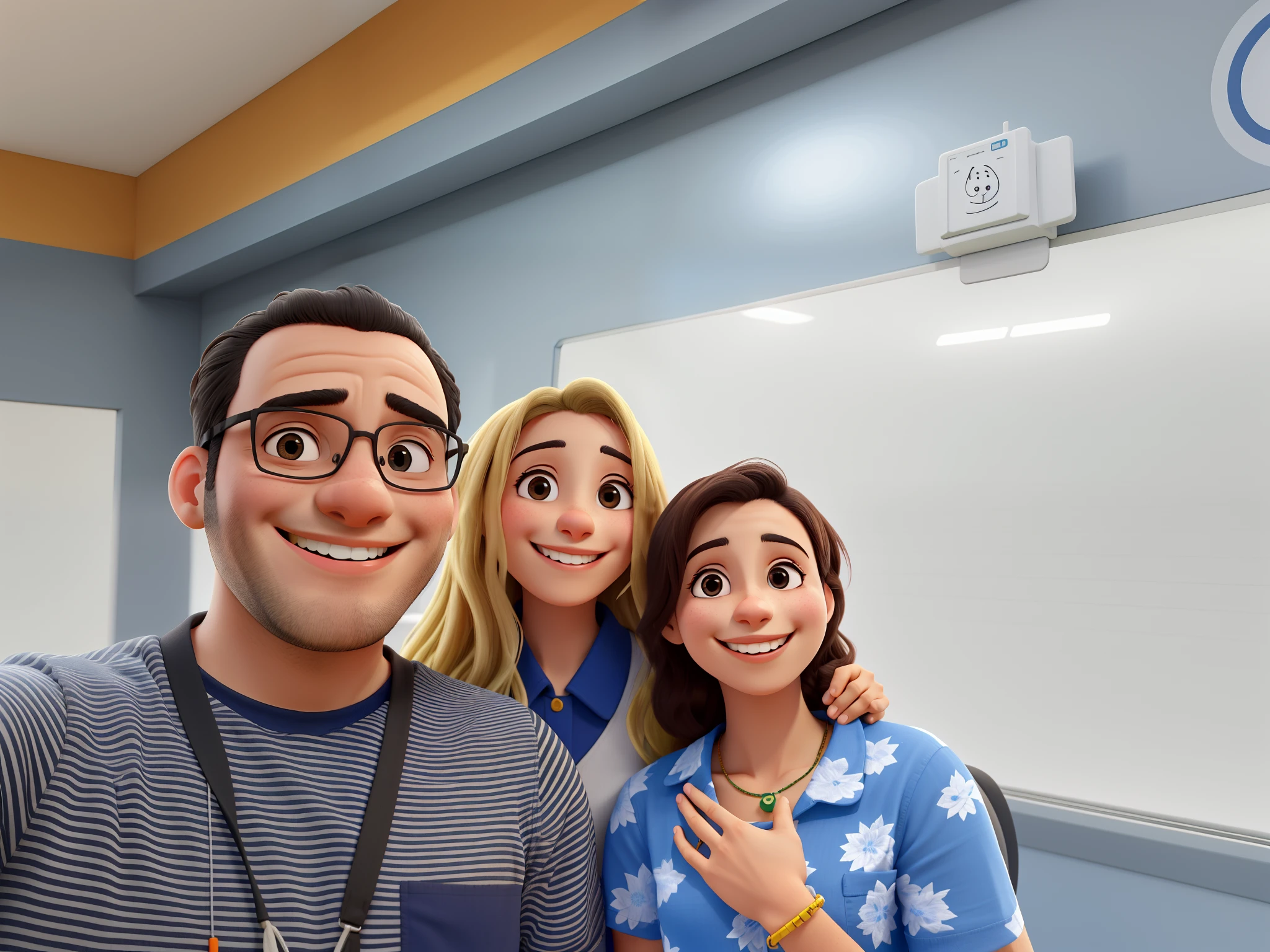 3 pessoas sorrindo