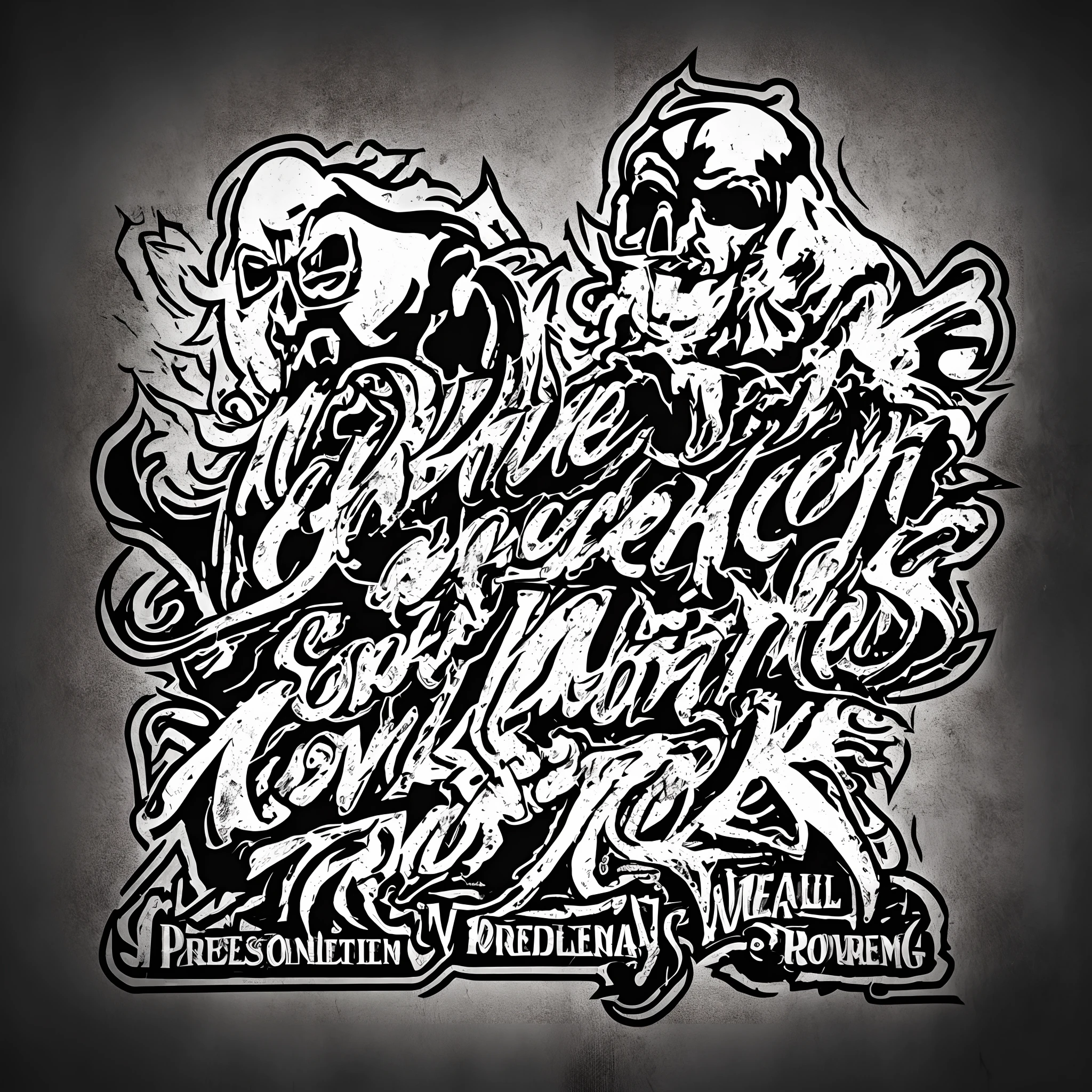 Make a gothic logo for the professional wrestling group, The Forgotten