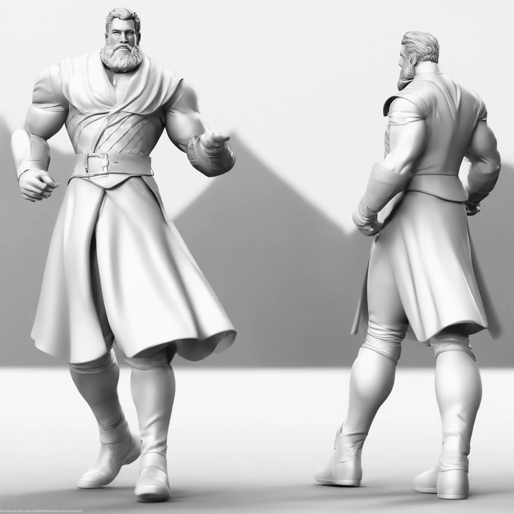 Personagem de desenho animado de um homem grisalho com barba volumosa com 43 anos e uma camisa preta,You're looking directly in the direction of the camera, animation character, Caractere estilizado, animation style rendering, 3D estilizado, Arnold Maya render, 3 d render stylized, toon render keyshot, Personagem 3D, Personagem 3D, 3d rendering stylized, 3 d character render, personagem de desenho animado, Personagem de close up, Pose de personagem,  (Estilo Pixar) (master part:1.2) (Bokeh) (best quality) (pele detalhada) (textura detalhada) (8k) (argila) (Cinematic lighting) (foco nítido