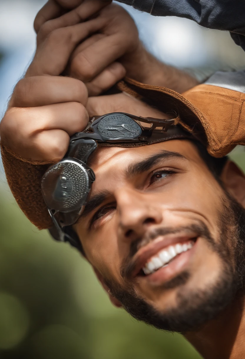 Brasileiro, 31 anos, flabelo castanho escuro, barba mediana, Male Orthodontic Braces, massa corporal mediana, tocando teclado