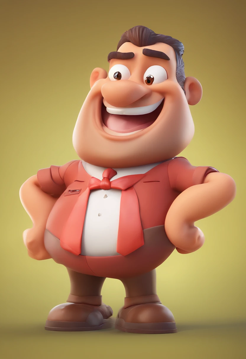 Smiling Man Illustration, sorriso insano, Homem de pele marrom com um sorriso gigante, happily smiling at the camera, sorriso atrevido, he's smiling, sorriso muito grande, Macho sorridente, foto de perfil headshot, rindo sorriso enorme, desenhando no estilo de Arte 3D, c4d, fundo de cor branco puro, estilo disney, estilo pixar render ilustracao Super Detalhe, 8k