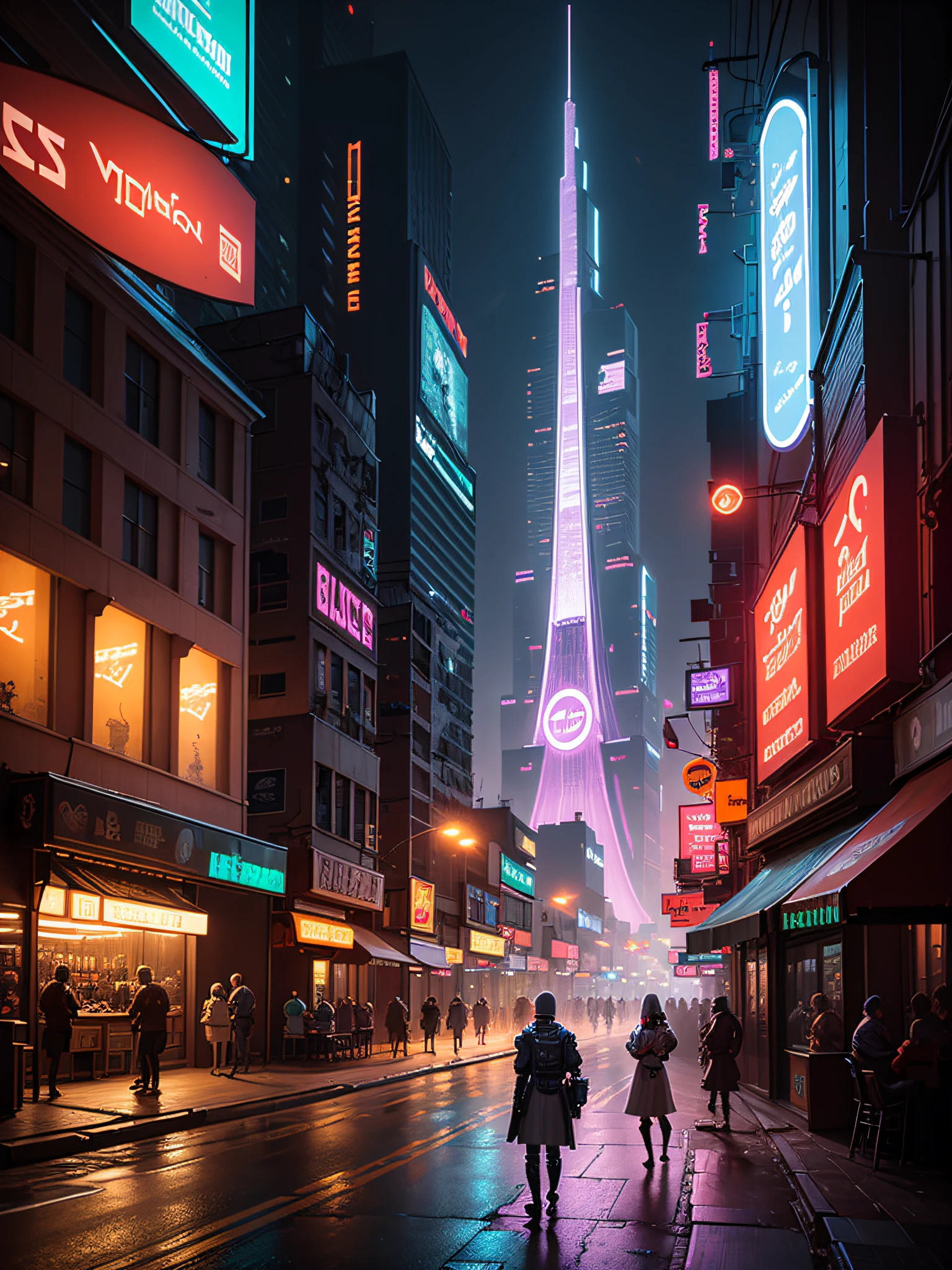 Very strong Pixel art style, laboratory, Cyberpunk, blade runner world, rpg game, night club, panoramic shot, very intricate, hyper-detailed, masterpiece, 4k, neon and dynamic lighting, colorful, by Aase Berg, dystopian and melancholic atmosphere.