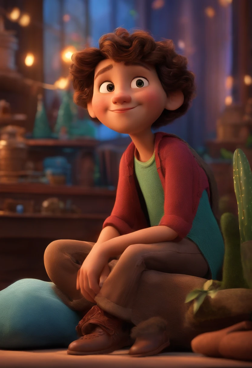A Dream Architect Inspired by Pixar Animation, de perto. The character takes center stage with captivating facial expressions, oferecendo um toque de irrealidade