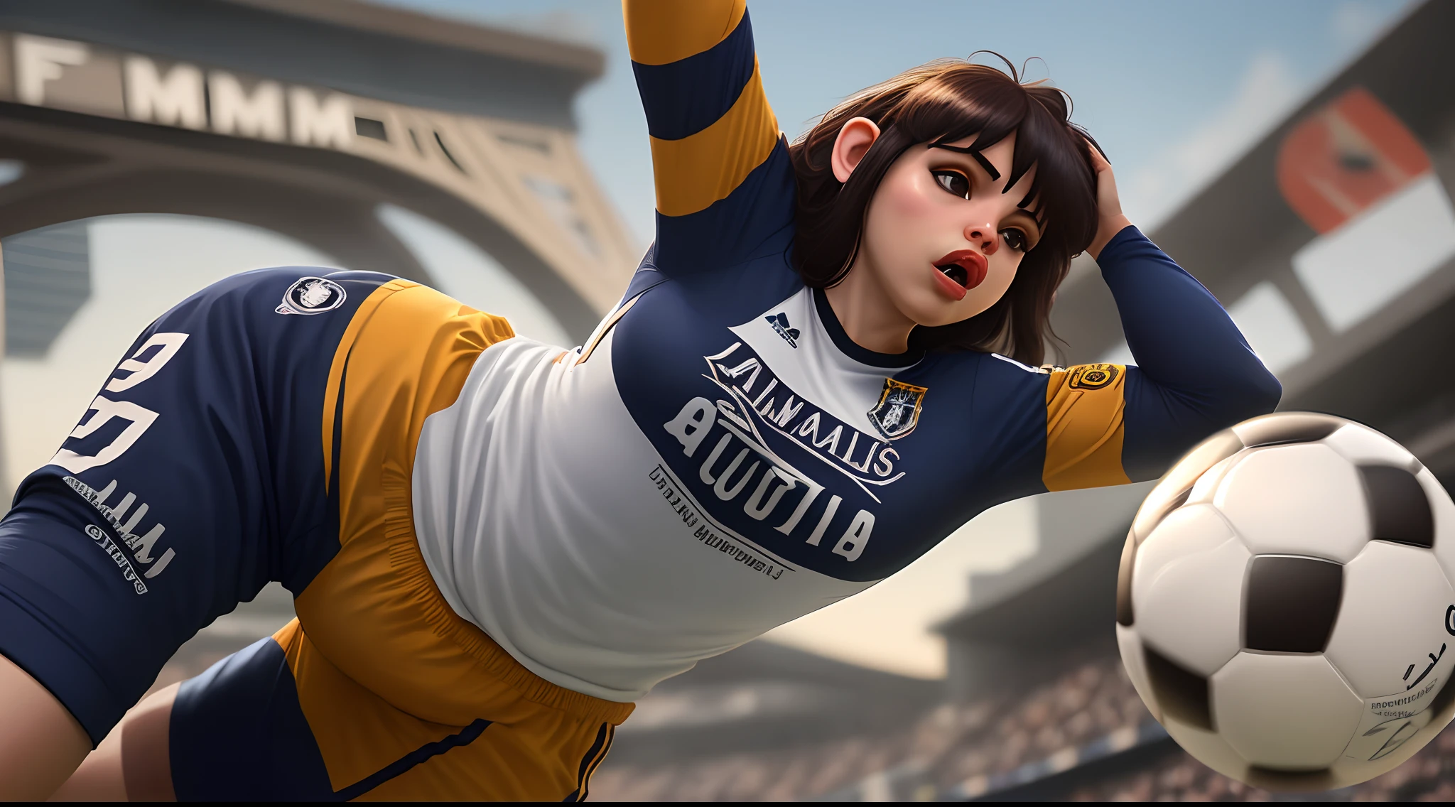 Crie um template com um gorila realista furioso com a camisa do time da  ponte preta e no escudo escrito "departamento de performance Ponte Preta" with graphics, Numbers and soccer ball in background
