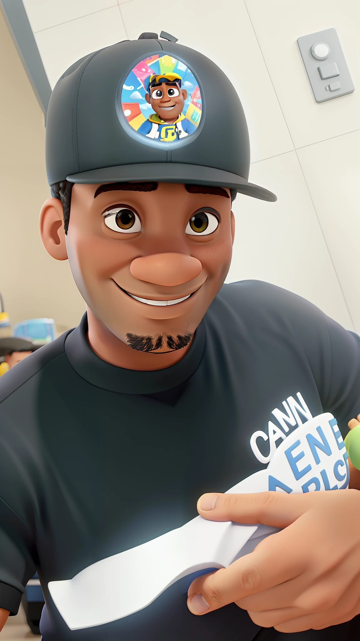 Homem NEGRO ESTILO DINEY PIXAR. ALTA QUALIDADE