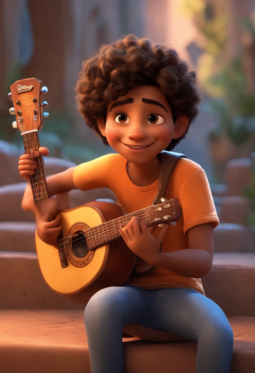 Pelé playing Ukulele, by Genevieve Naylor