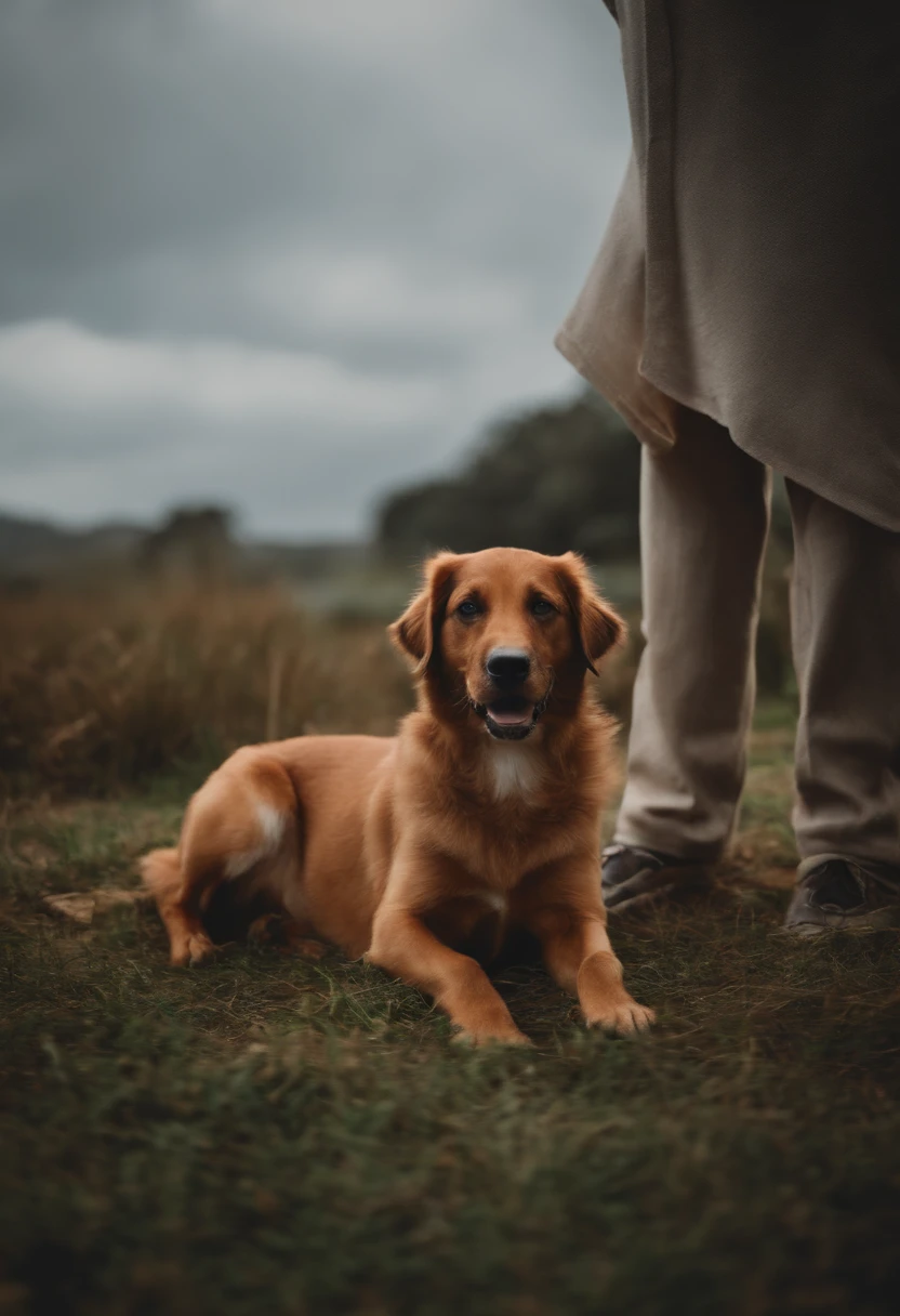 Uma lindo de 13 anos segurando um cachorro